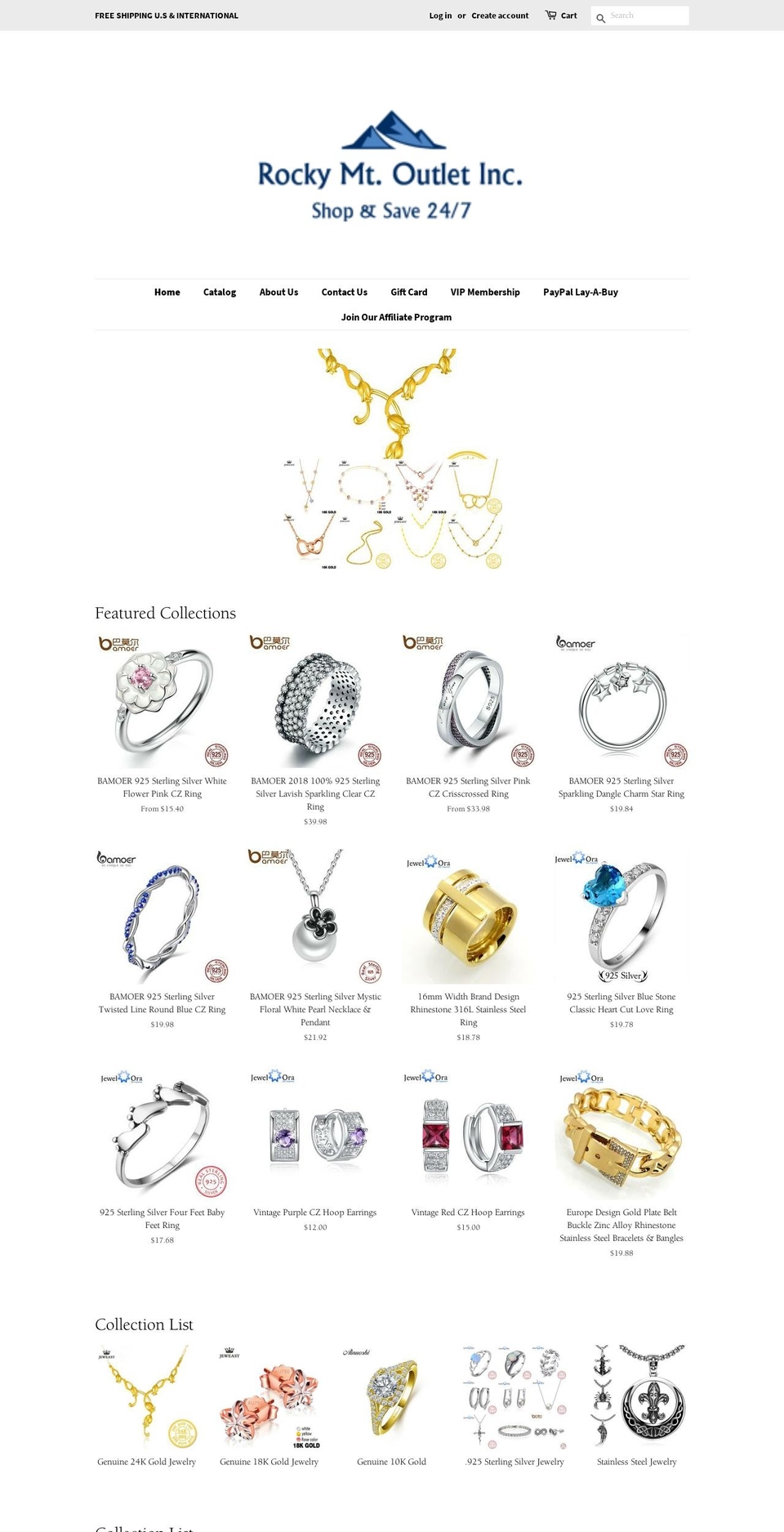 rockymtoutlet.com — Shopify storefront screenshot
