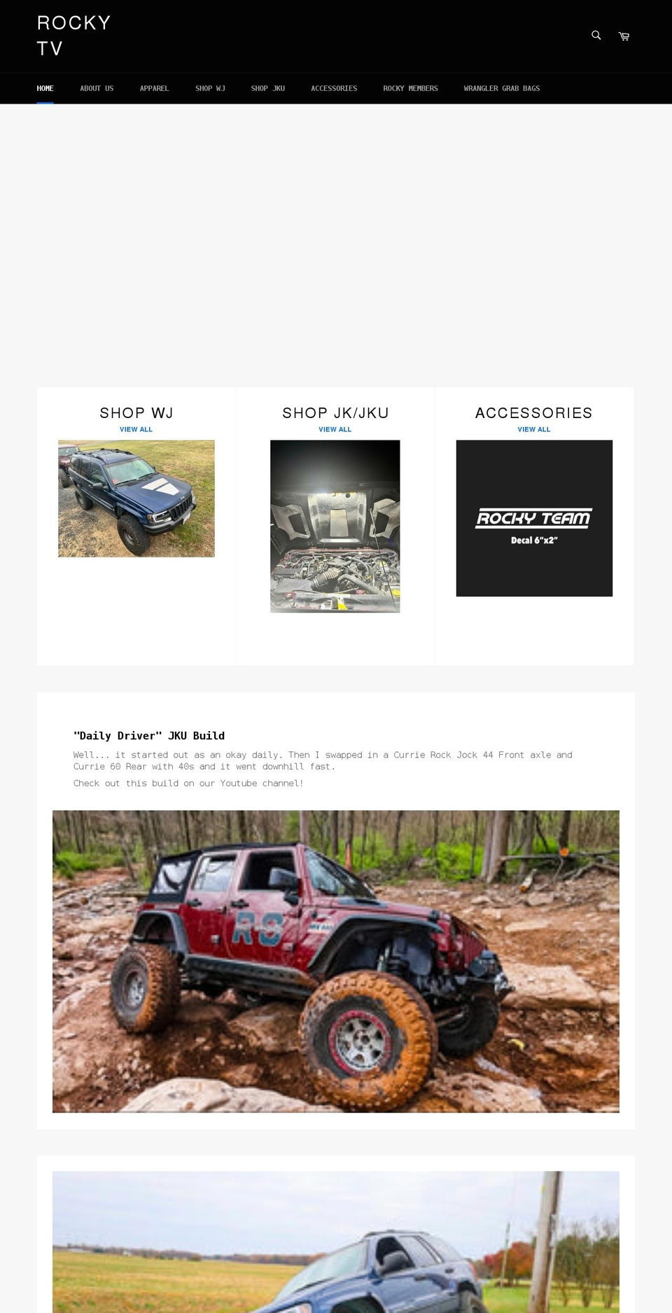 rockyoff-road.com — Shopify storefront screenshot