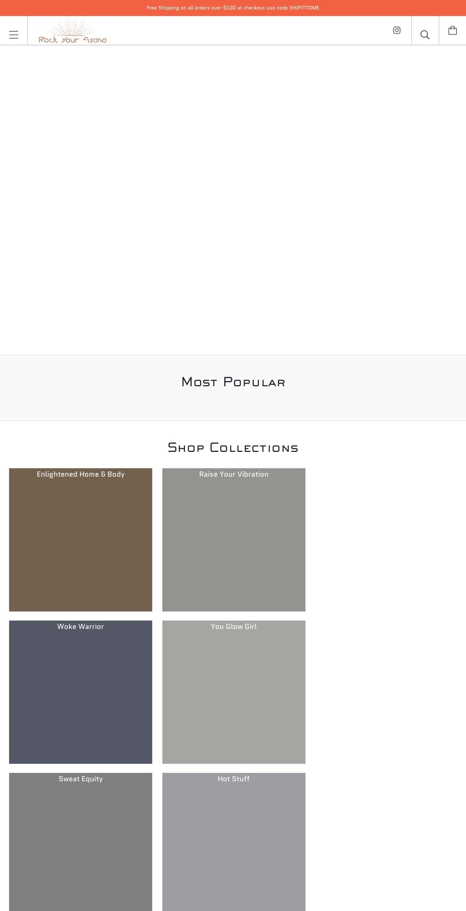 rockyourasana.com — Shopify storefront screenshot