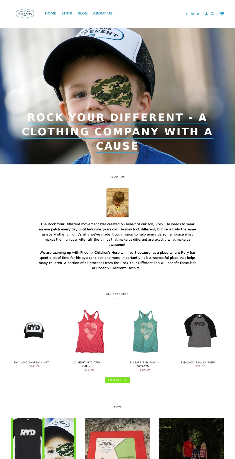 rockyourdifferent.com shopify website screenshot