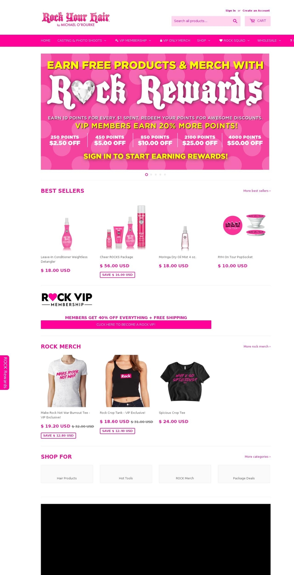 rockyourhair.com — Shopify storefront screenshot