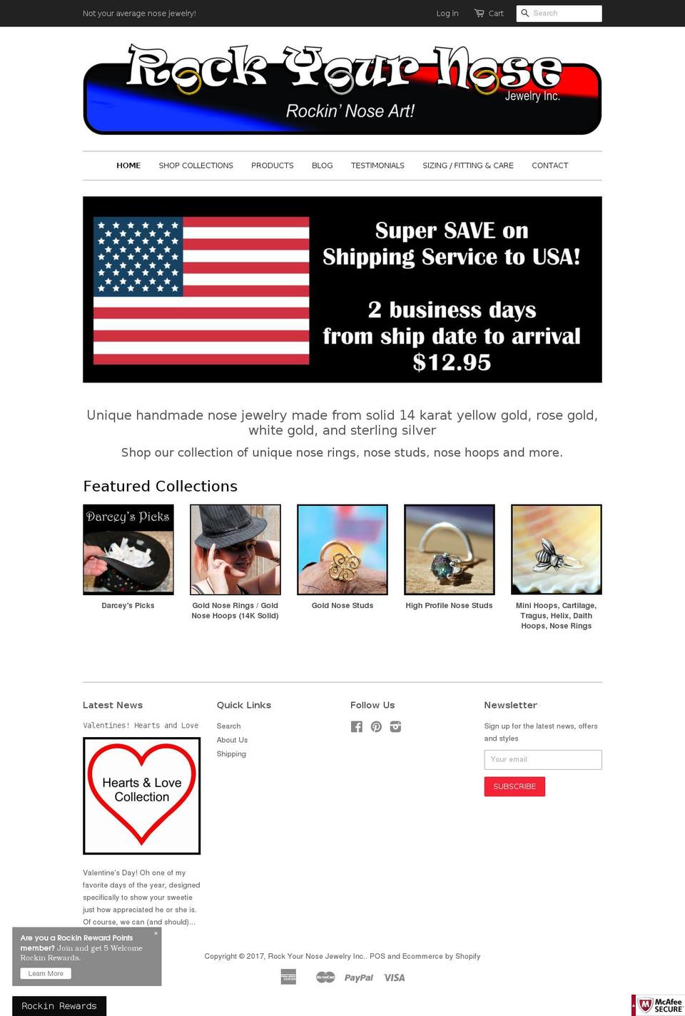 rockyournose.com shopify website screenshot