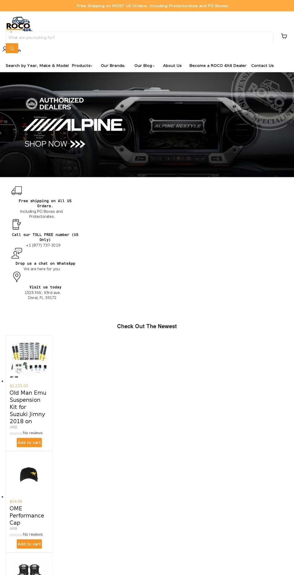 roco4x4.com shopify website screenshot