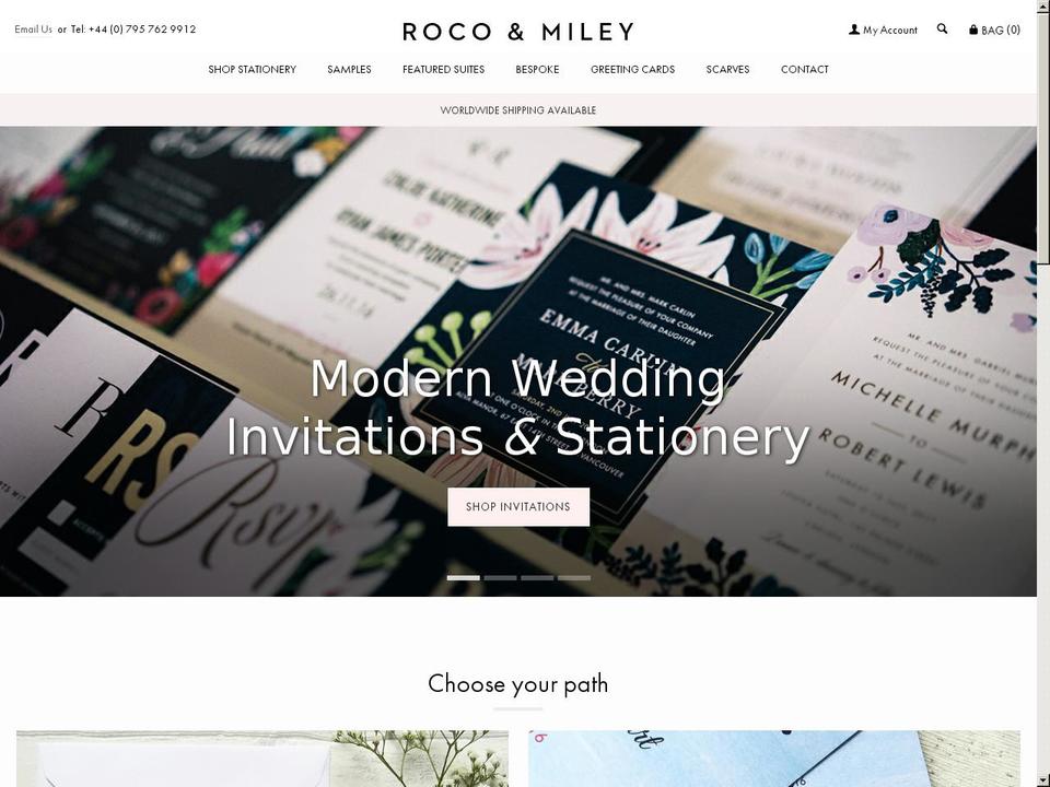rocoandmiley.com shopify website screenshot