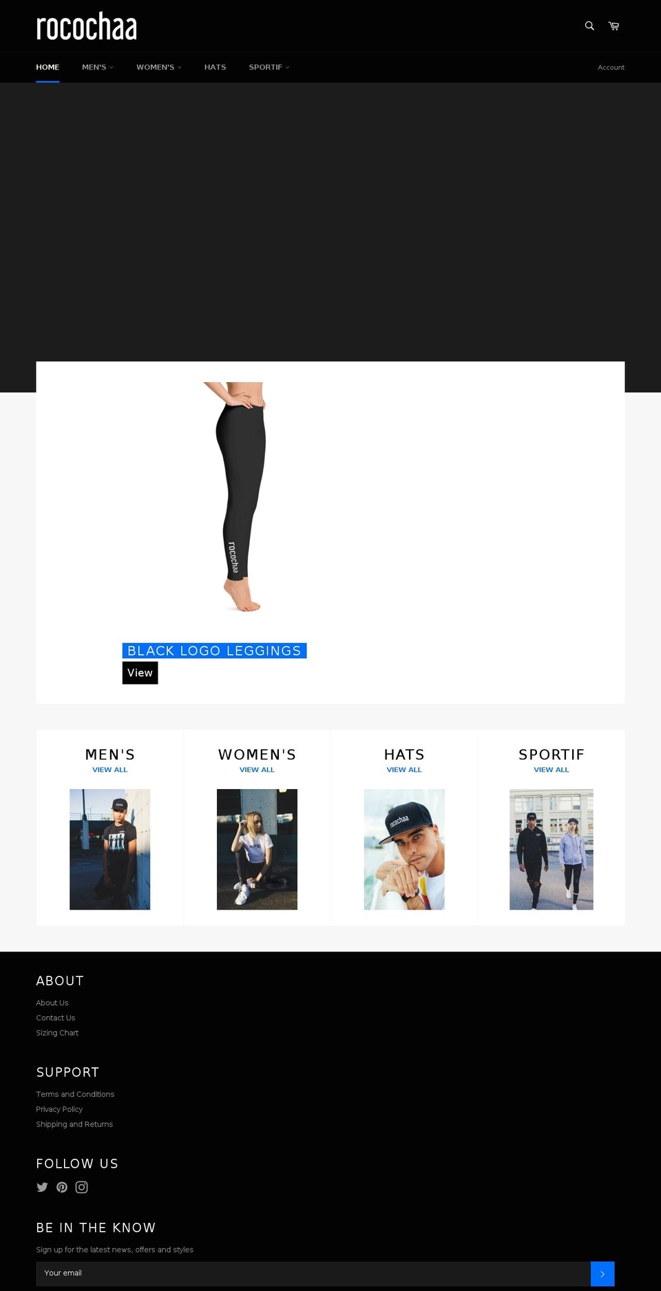 rocochaa.com — Shopify storefront screenshot