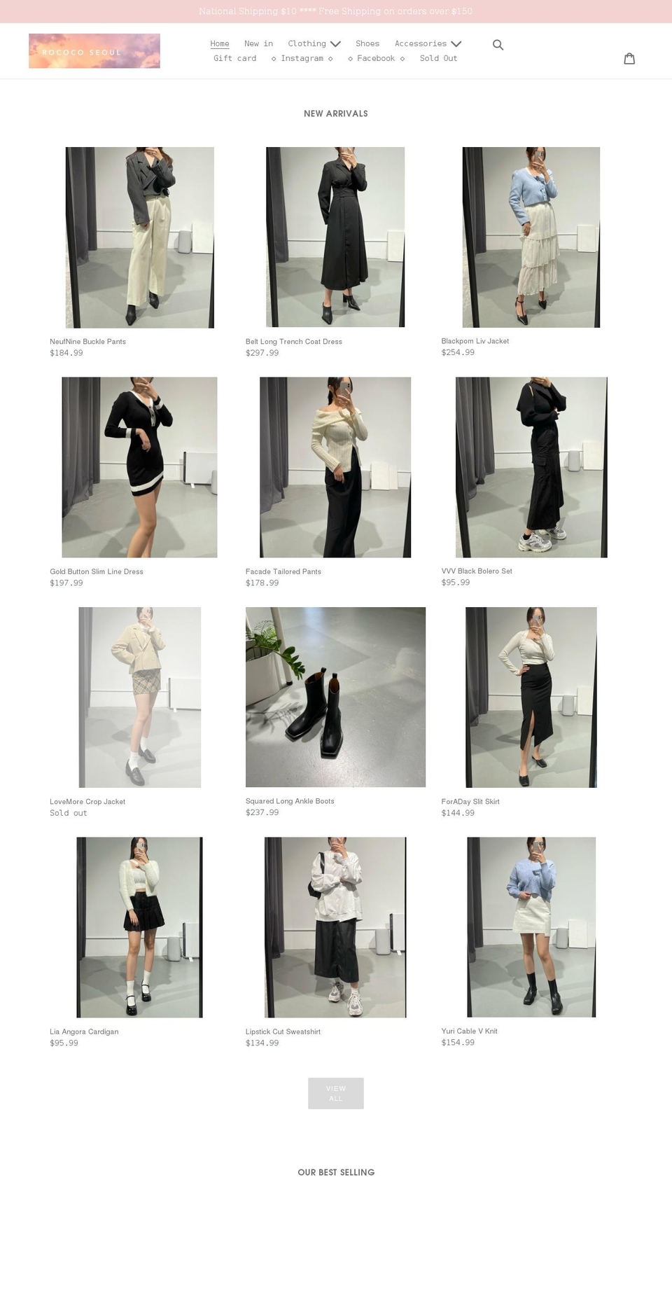 rococoseoul.com shopify website screenshot