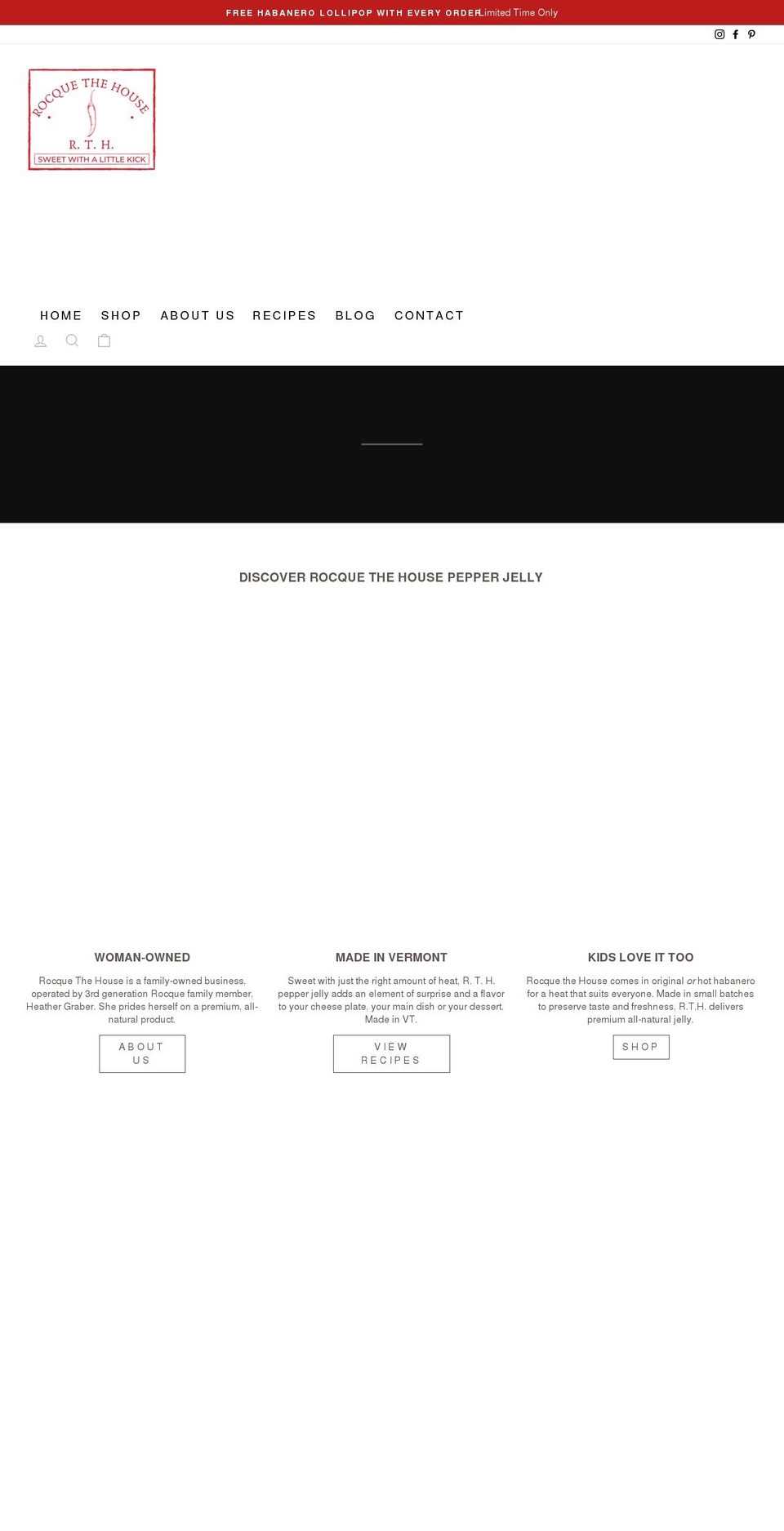 rocquethehouse.com shopify website screenshot