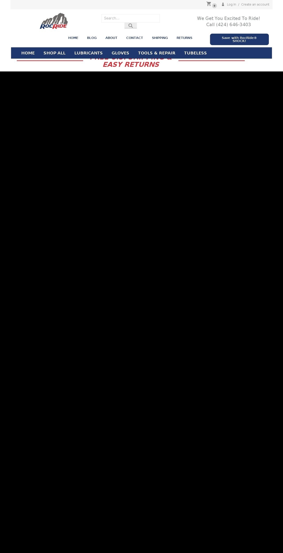 rocride.com shopify website screenshot