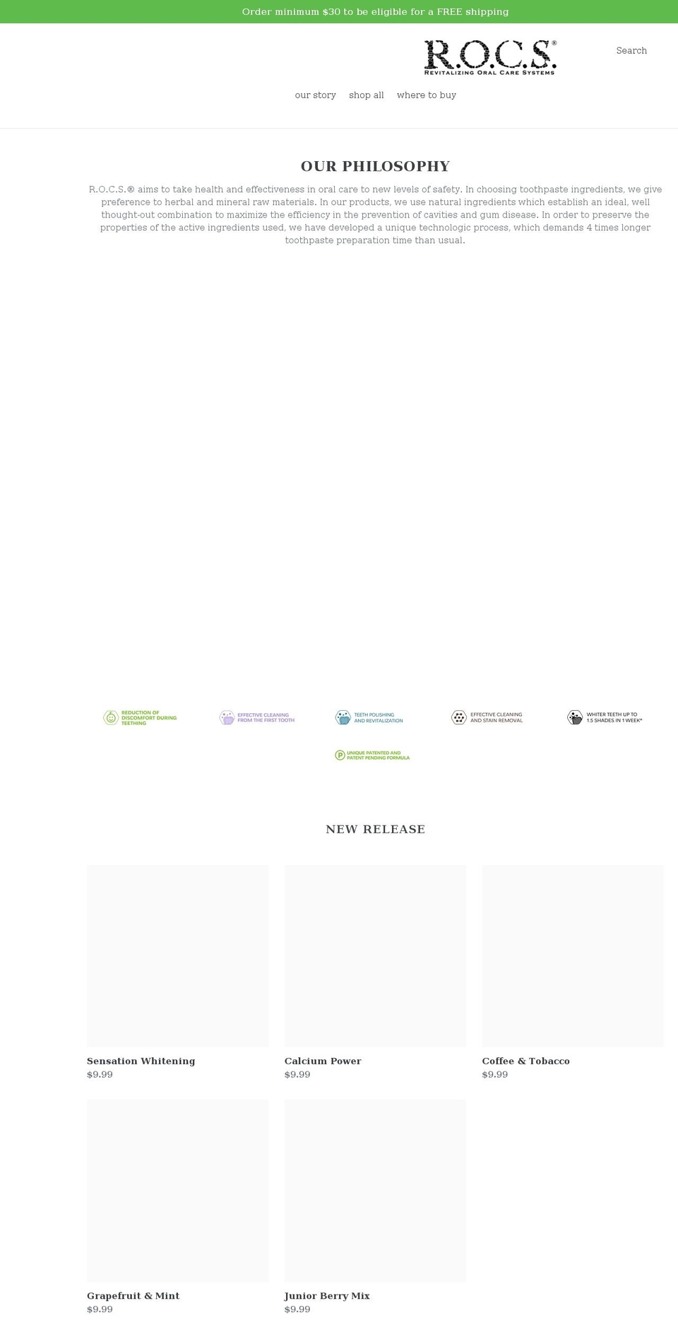 rocs.shop shopify website screenshot