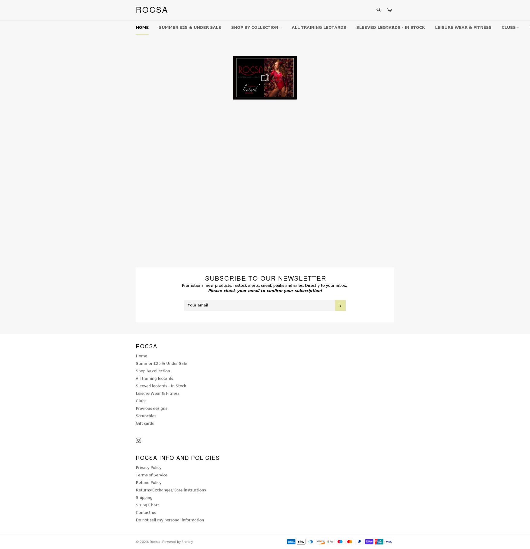 rocsaleotards.co.uk shopify website screenshot