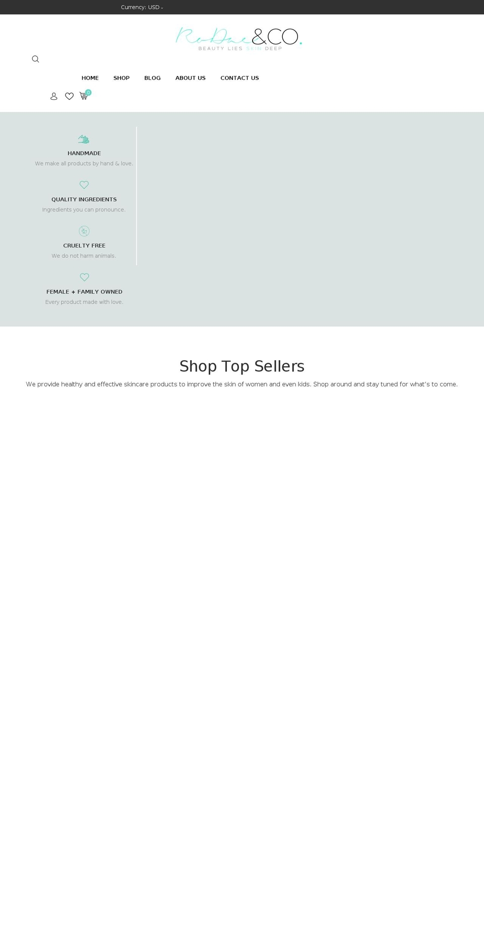 rodaeandco.com — Shopify storefront screenshot
