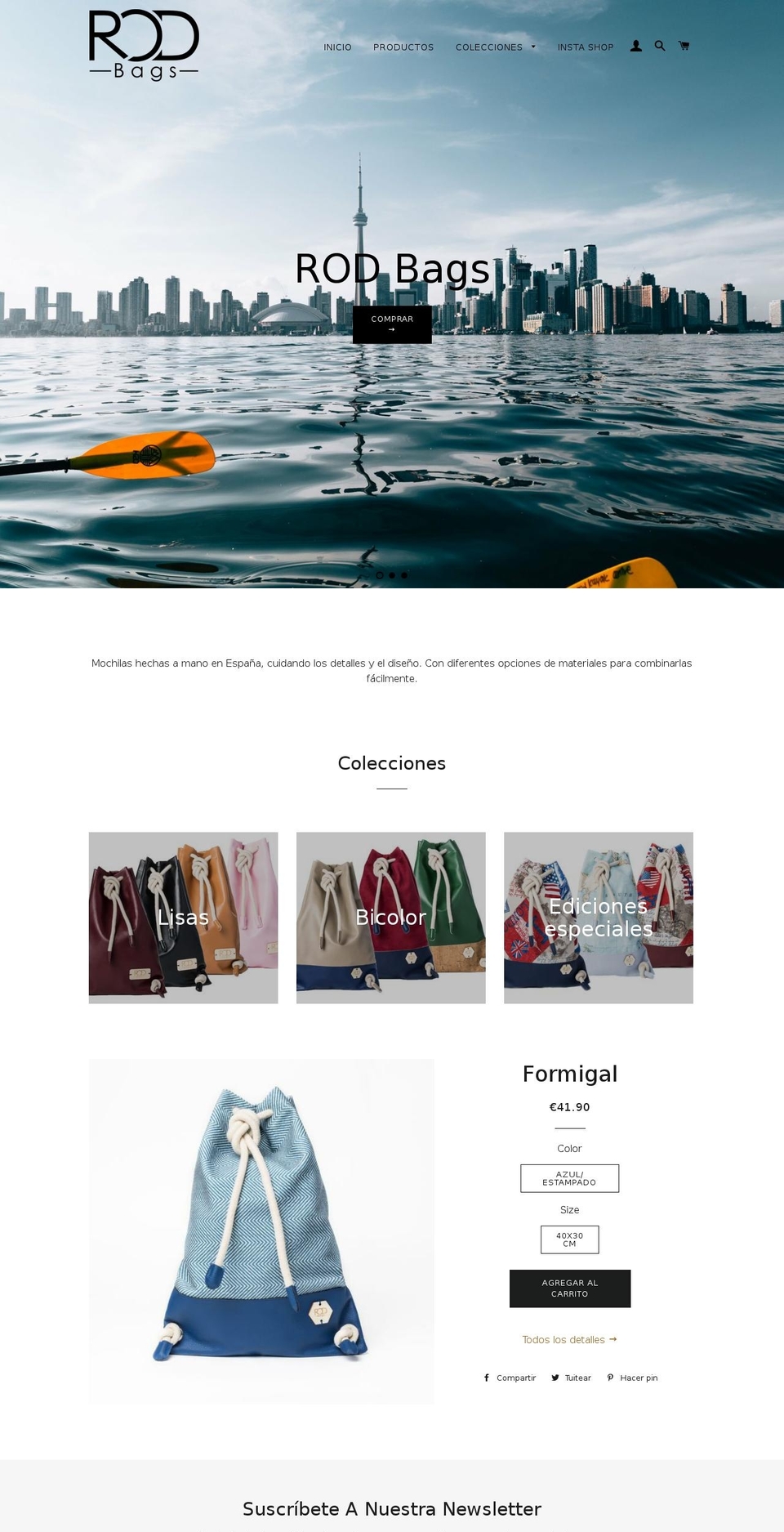 rodbags.com — Shopify storefront screenshot