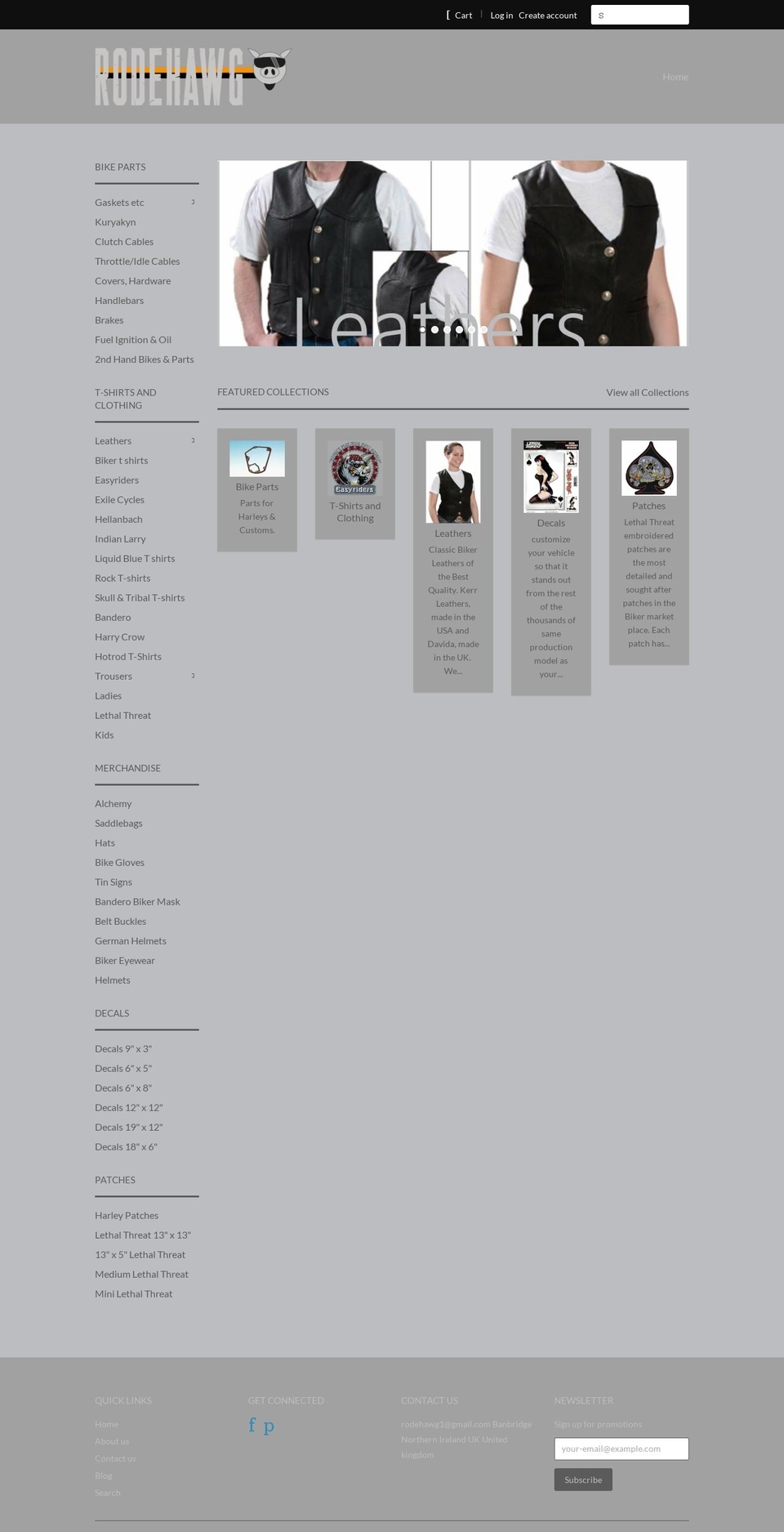 rodehawg.co.uk shopify website screenshot