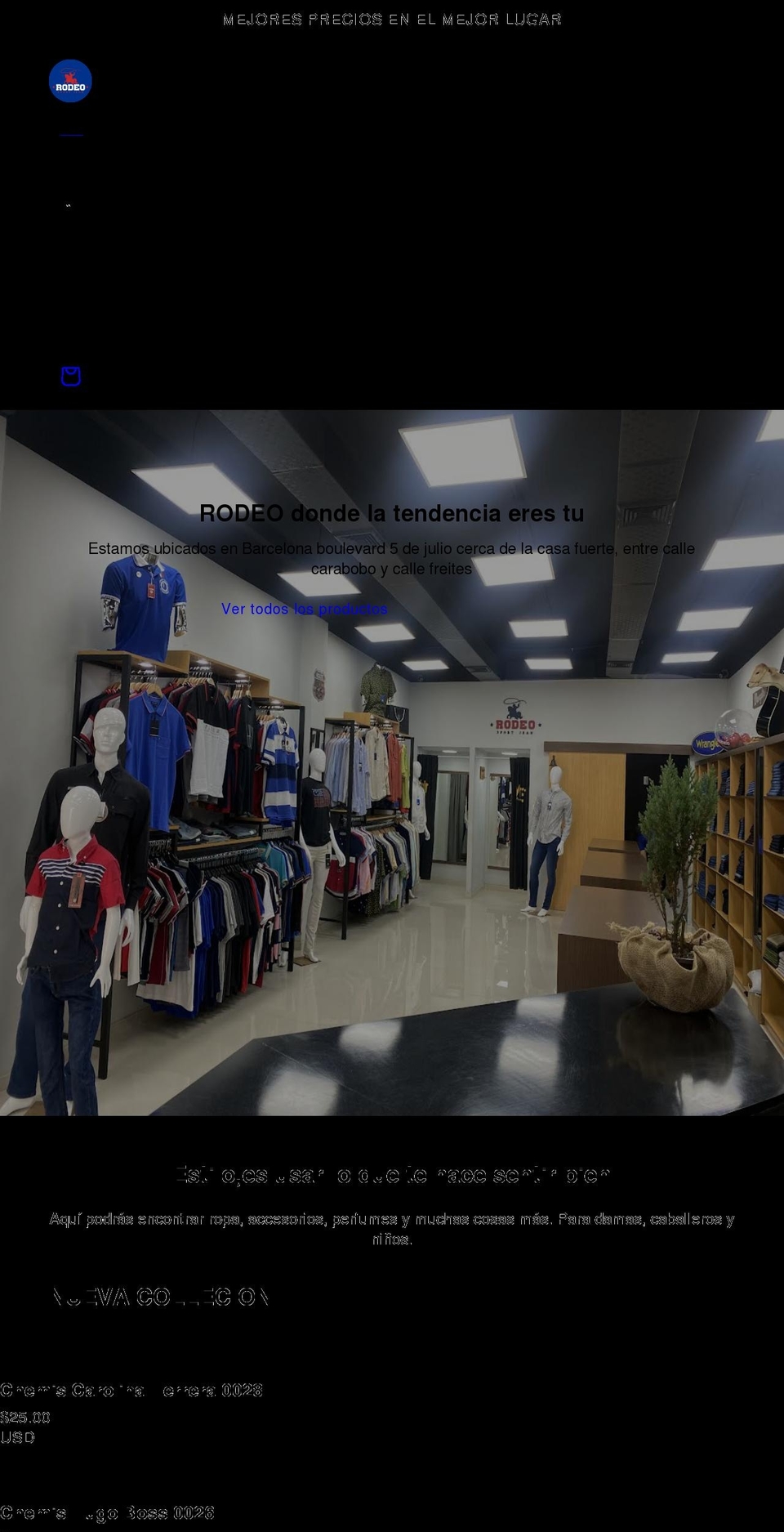 rodeojean.com — Shopify storefront screenshot