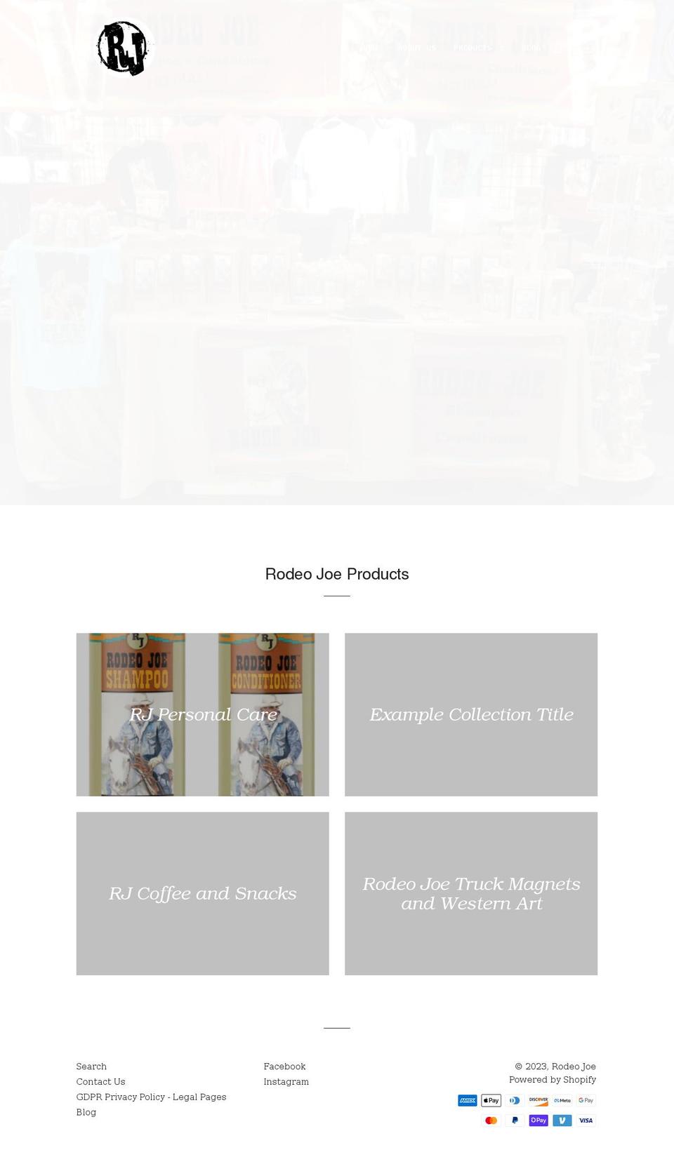 rodeojoe.com shopify website screenshot