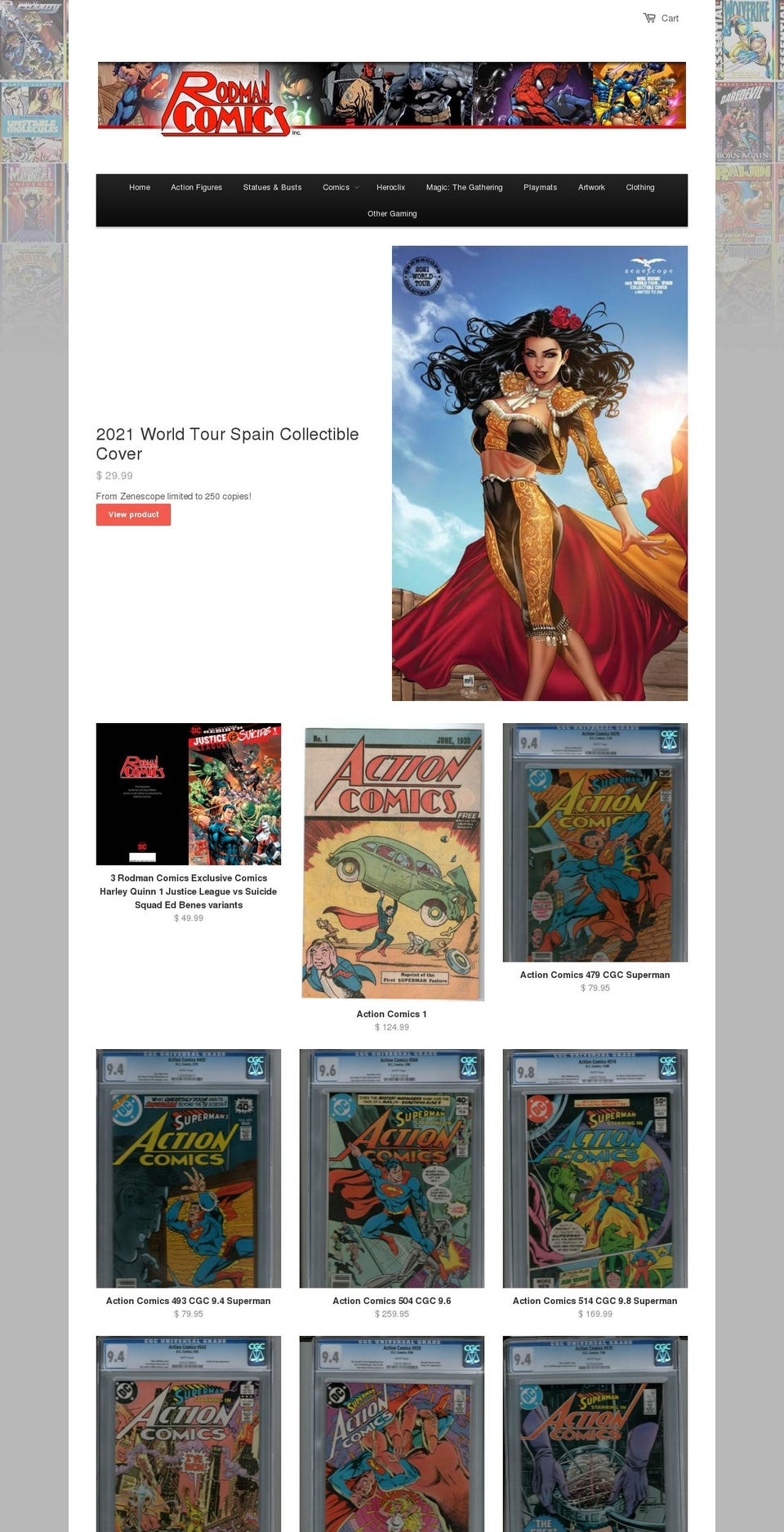 rodman-comics-2.myshopify.com shopify website screenshot