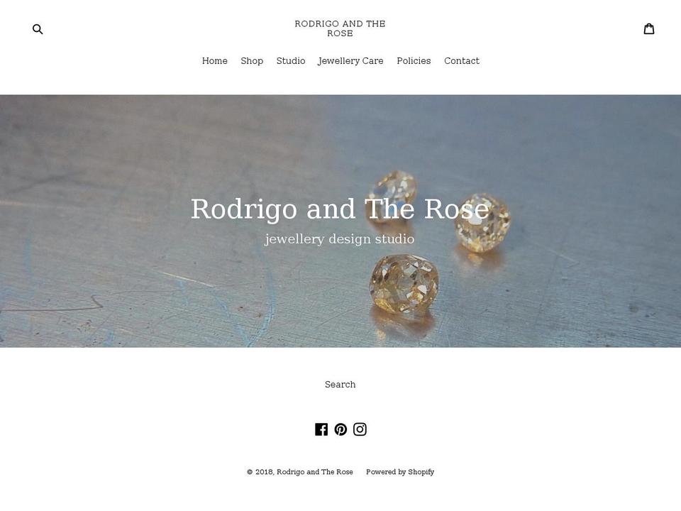 rodrigoandtherose.com — Shopify storefront screenshot
