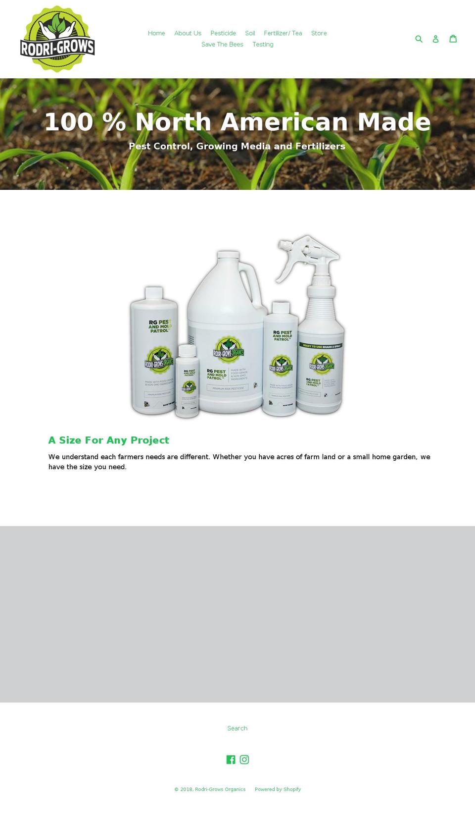 rodrigrows.com shopify website screenshot