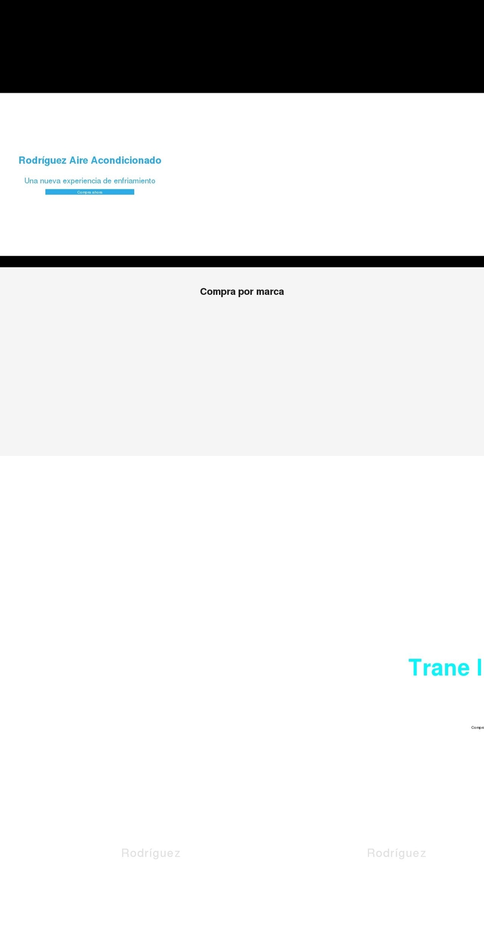 rodriguezaireacondicionado.com shopify website screenshot