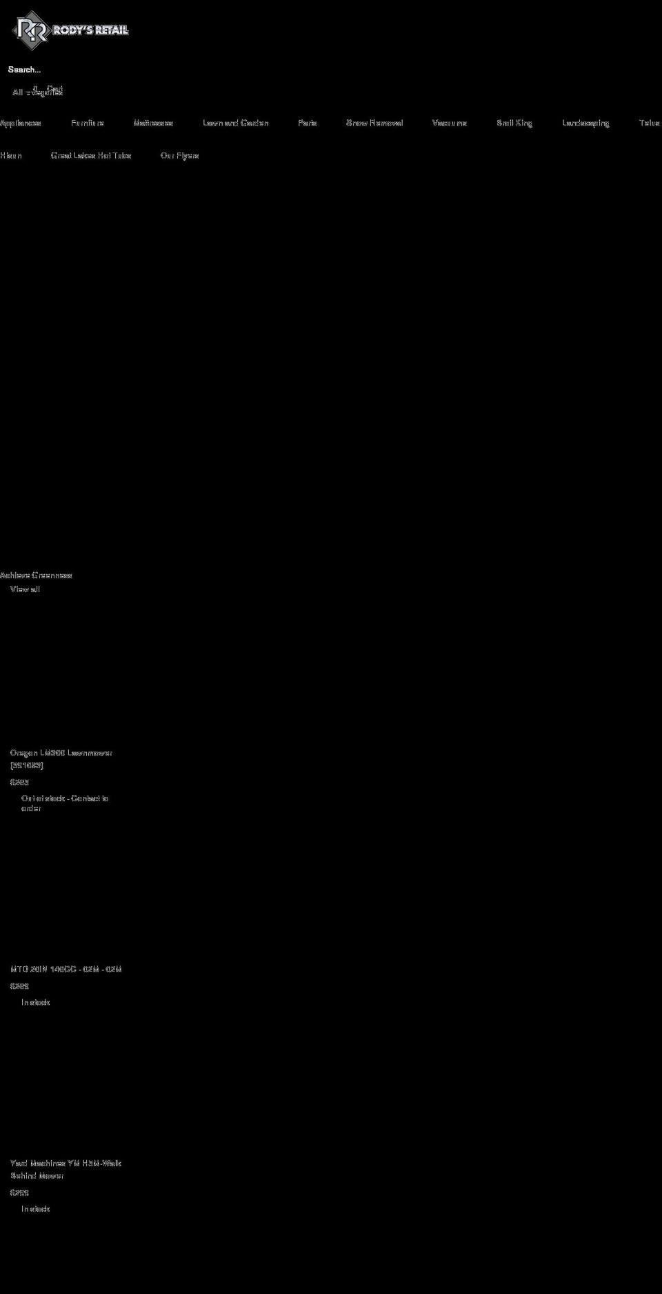 rodysretail.ca shopify website screenshot