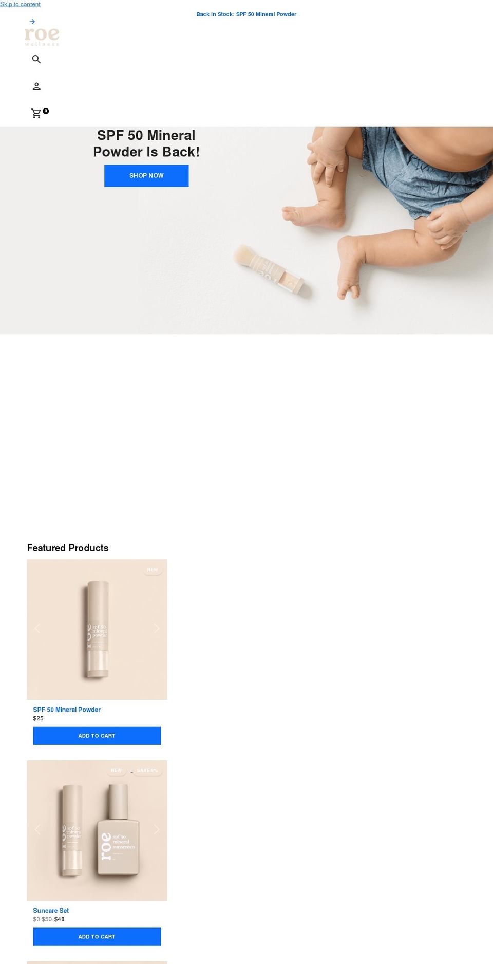 roewellness.com shopify website screenshot