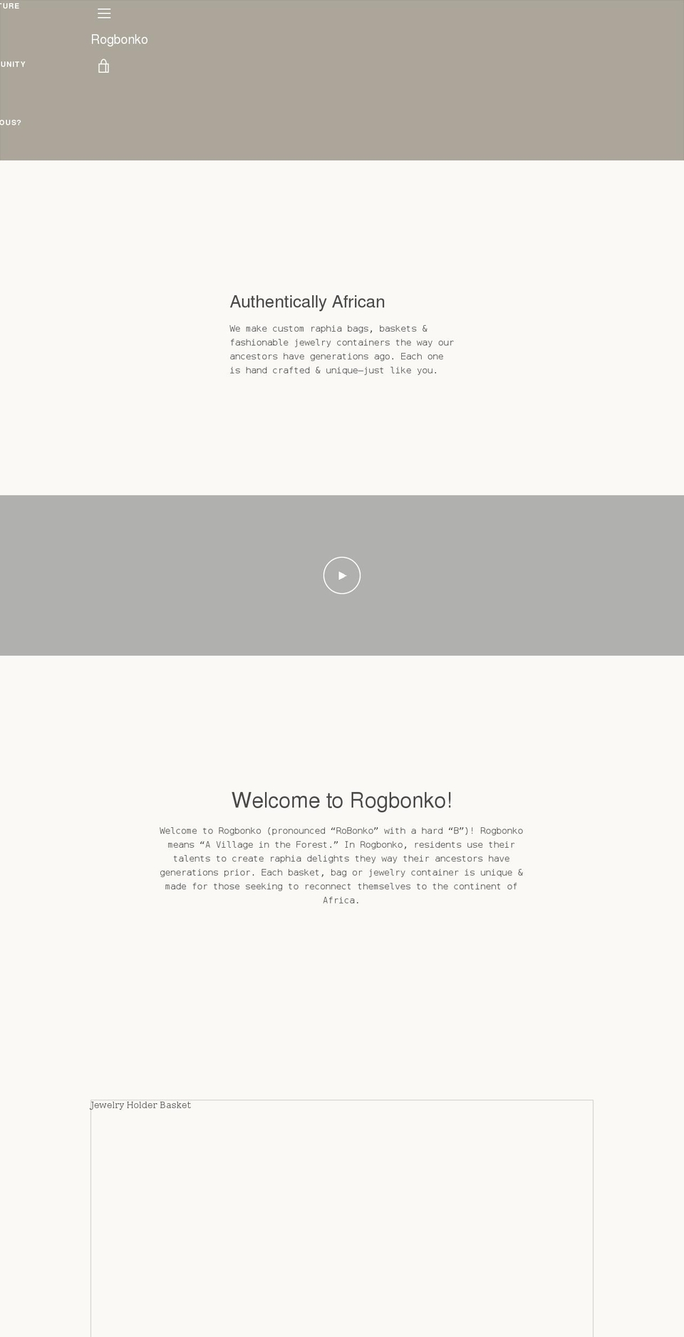 rogbonko.com shopify website screenshot