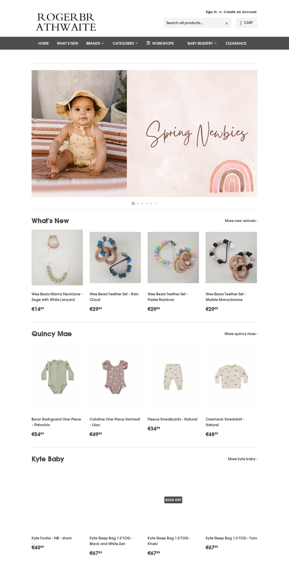 rogerbrathwaite.com shopify website screenshot