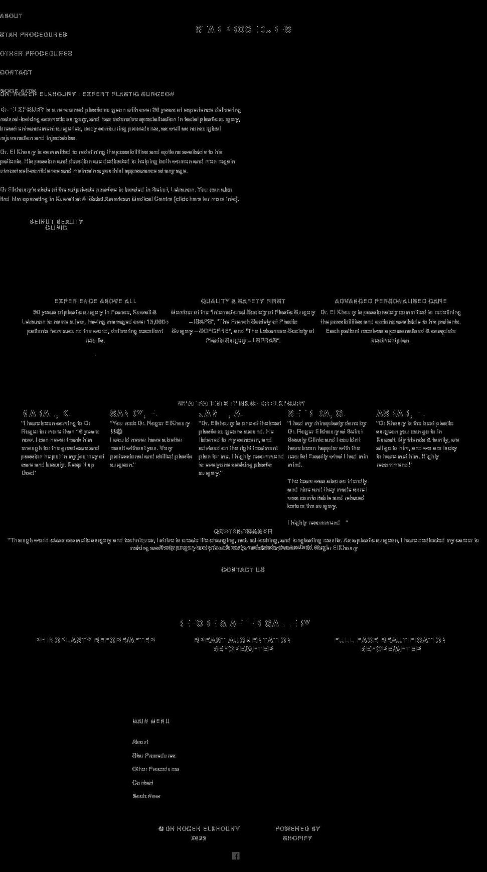 rogerelkhoury.com shopify website screenshot