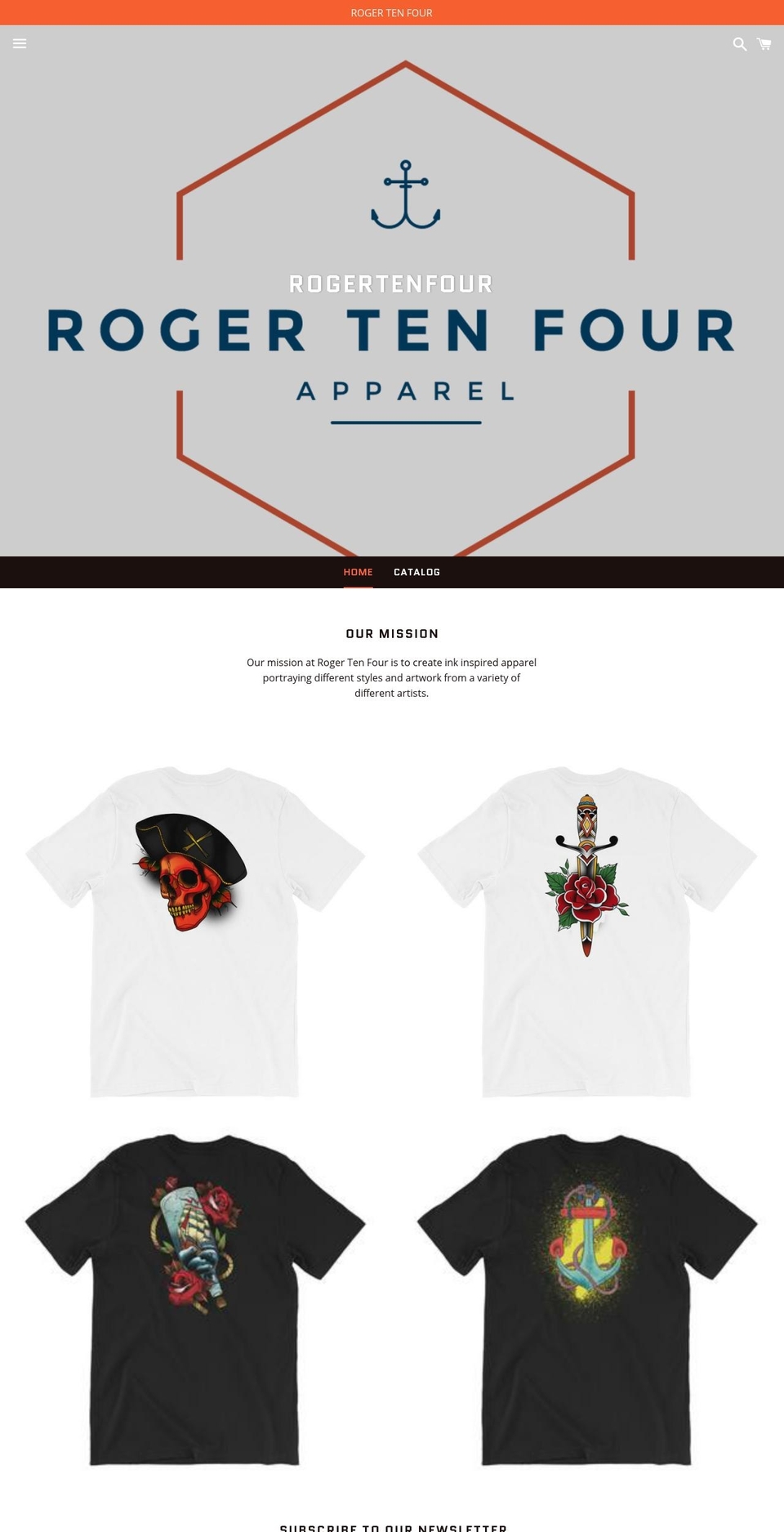 rogertenfour.com shopify website screenshot