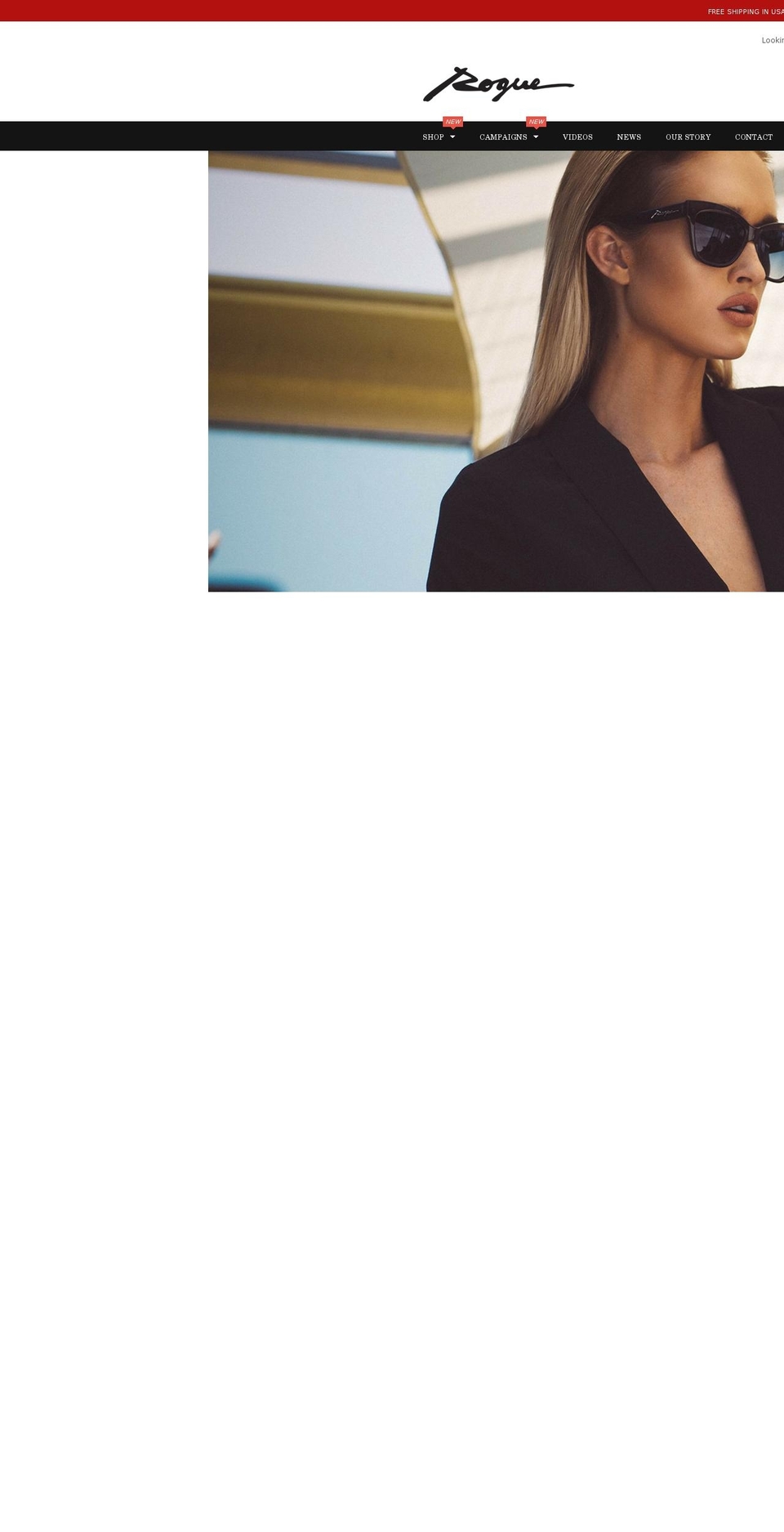 rogue-eyewear.com shopify website screenshot