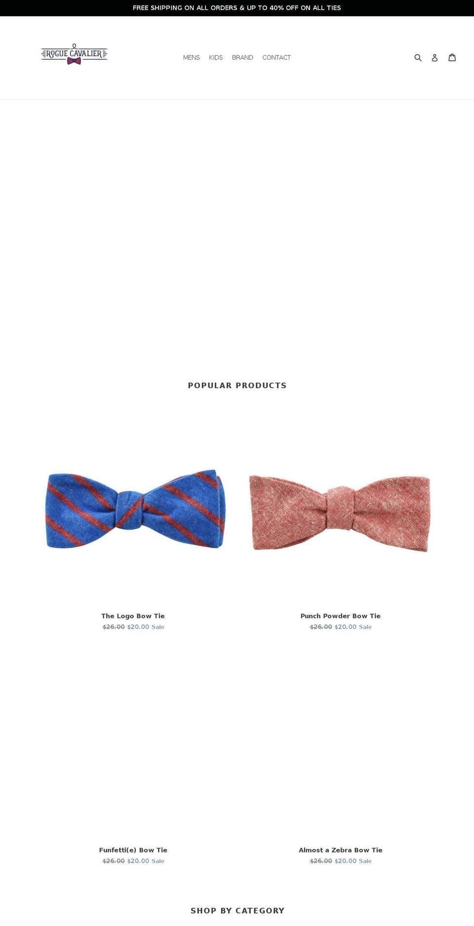 roguecavalier.com — Shopify storefront screenshot