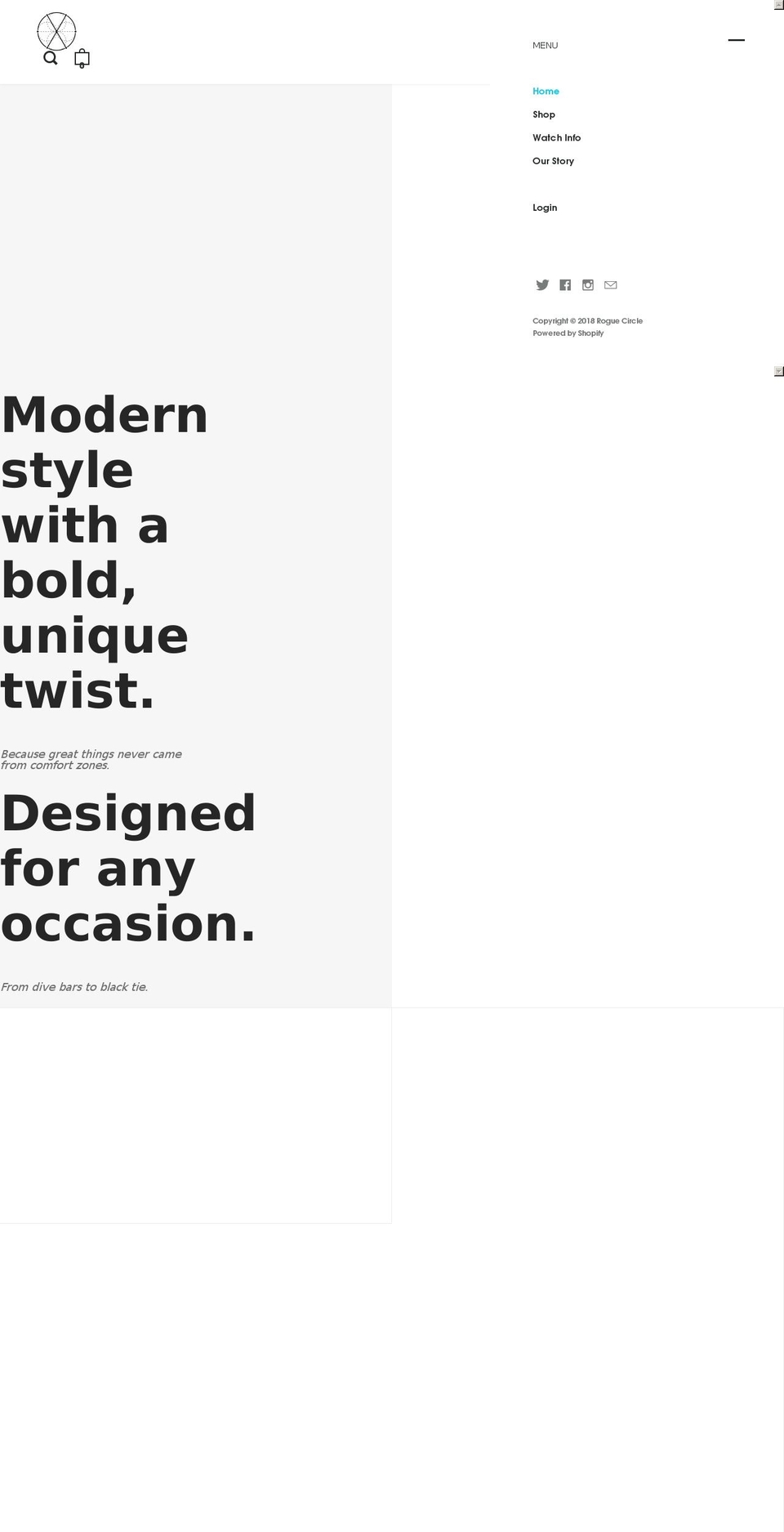roguecircle.com — Shopify storefront screenshot