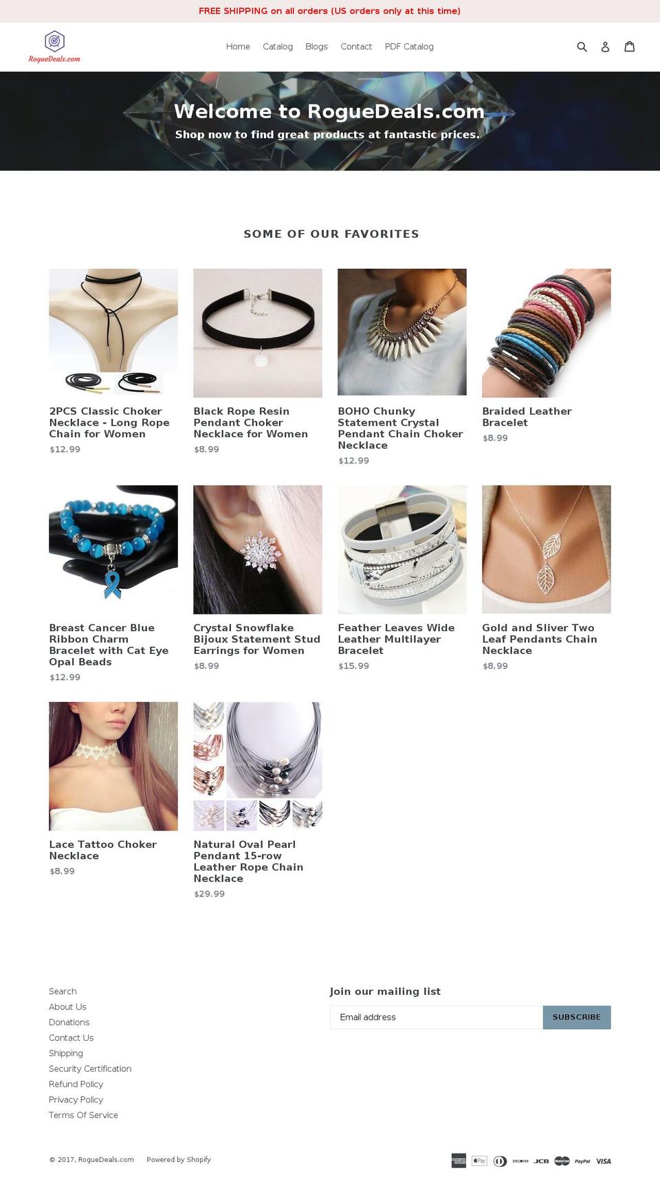 roguedeals.com shopify website screenshot