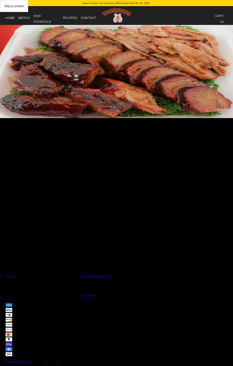 roguehogbbq.com shopify website screenshot