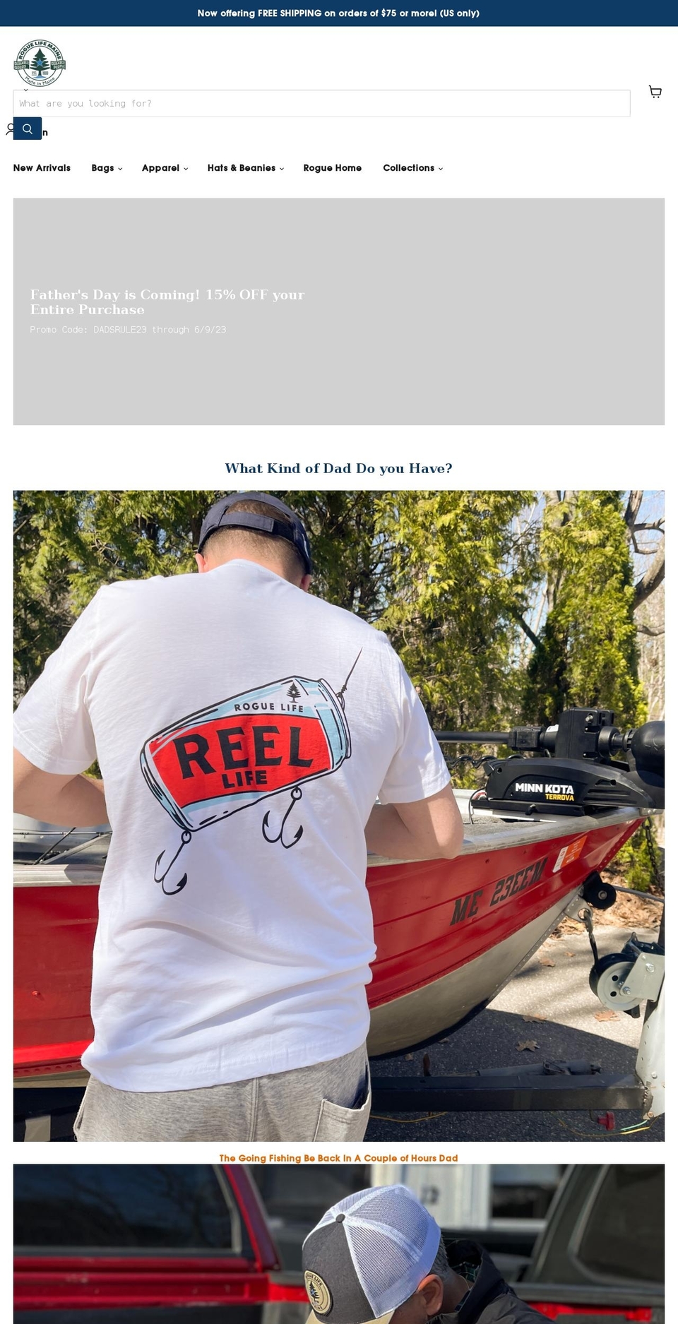 roguelifemaine.com shopify website screenshot