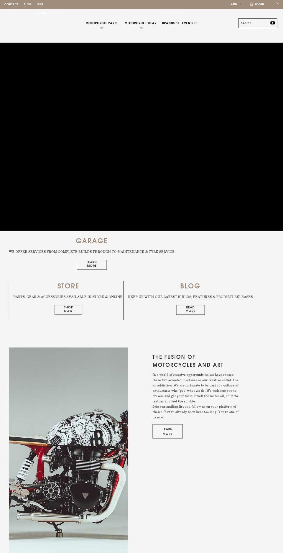 roguemotorcycles.com.au shopify website screenshot