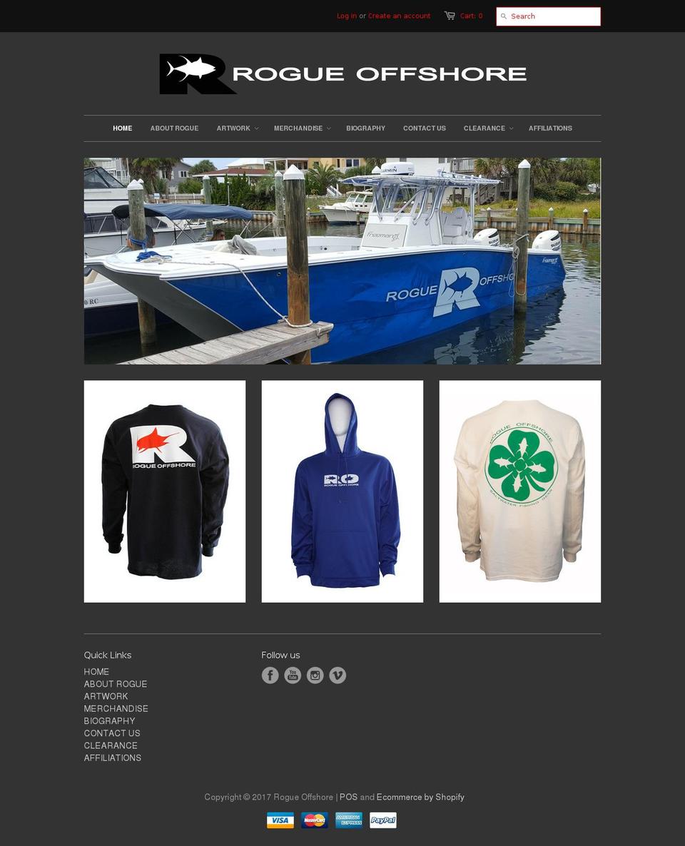 rogueoffshore.com shopify website screenshot