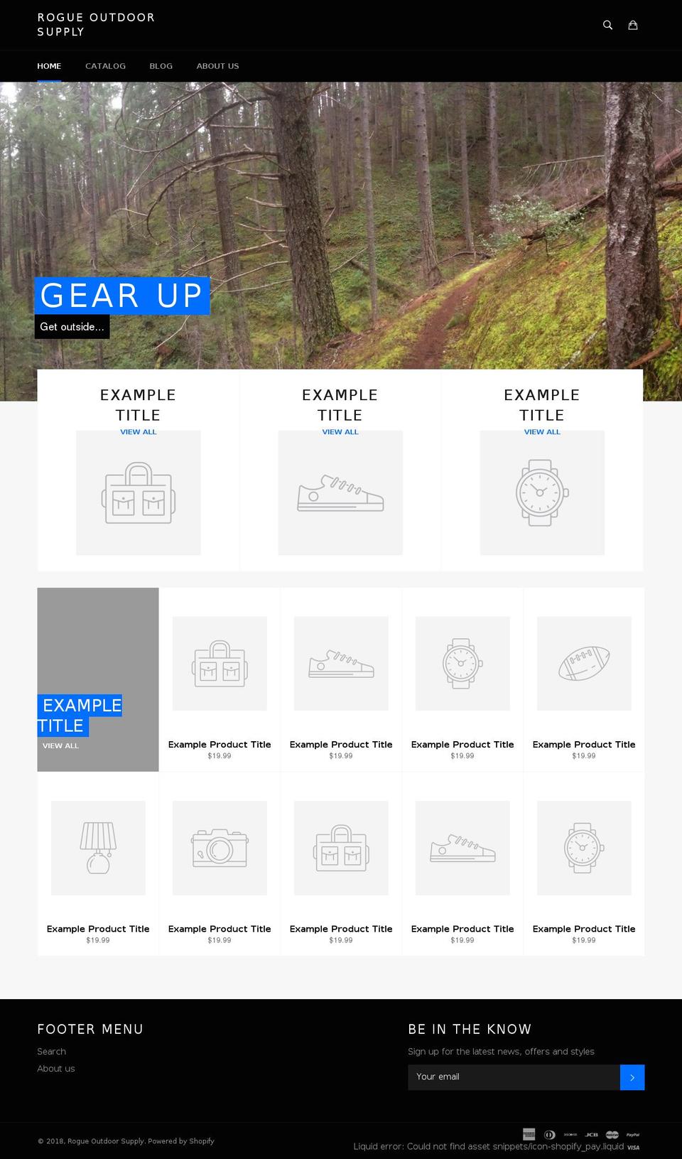 rogueoutdoorsupply.com — Shopify storefront screenshot