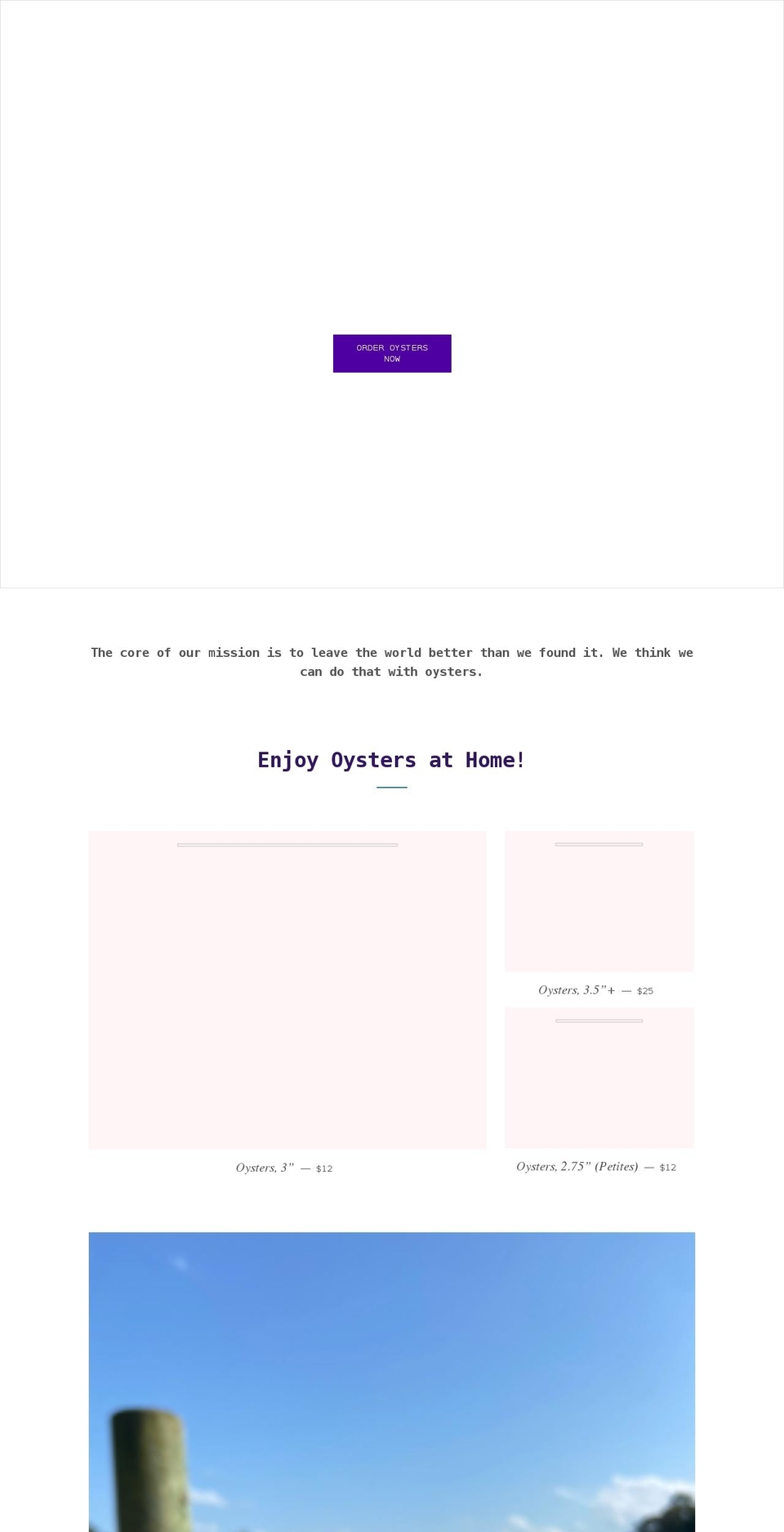 rogueoysters.com shopify website screenshot