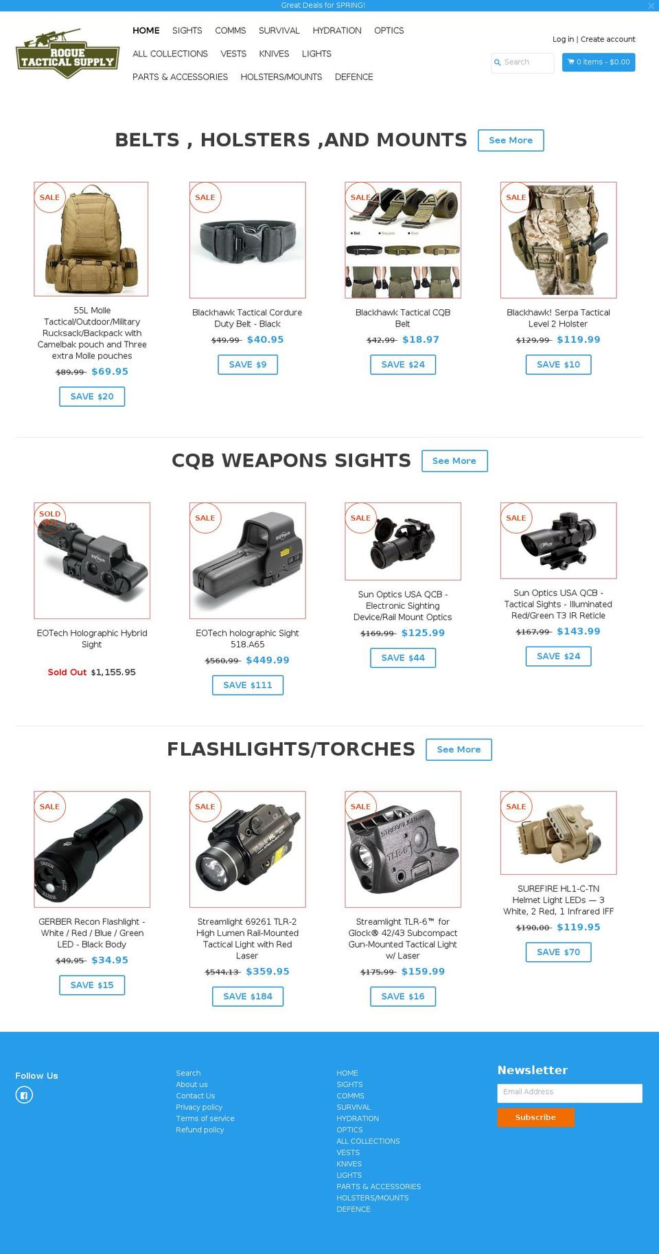 roguetacticalsupply.com shopify website screenshot