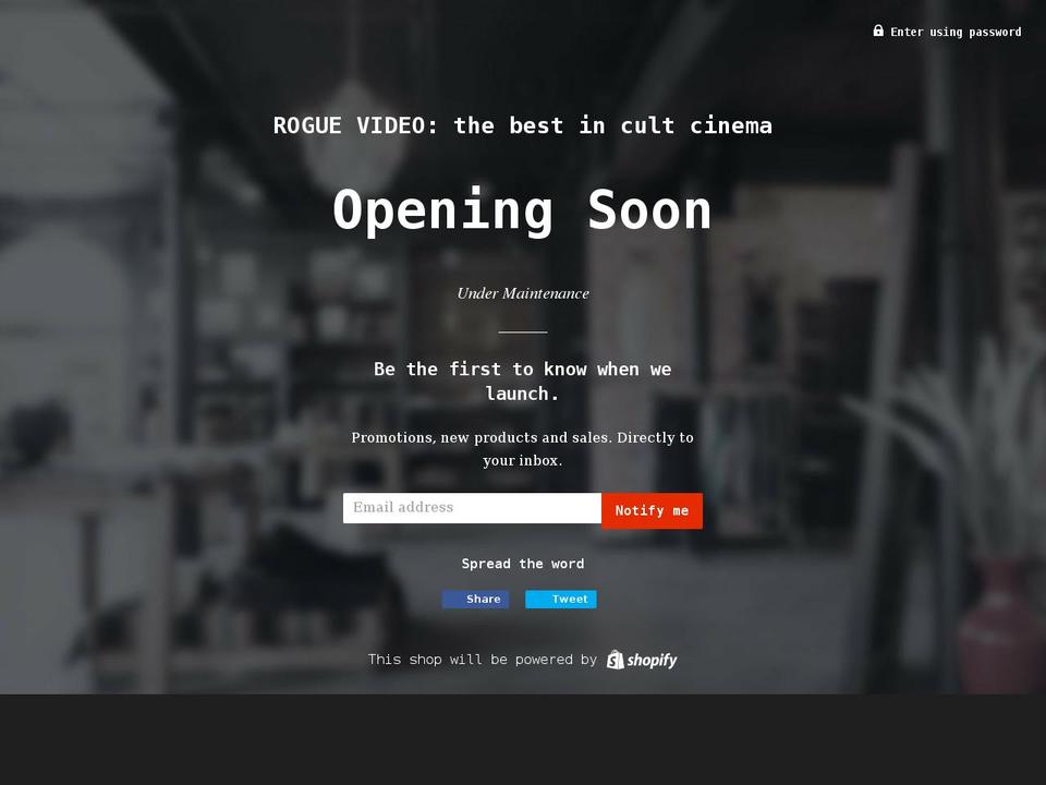roguevideodvd.com — Shopify storefront screenshot
