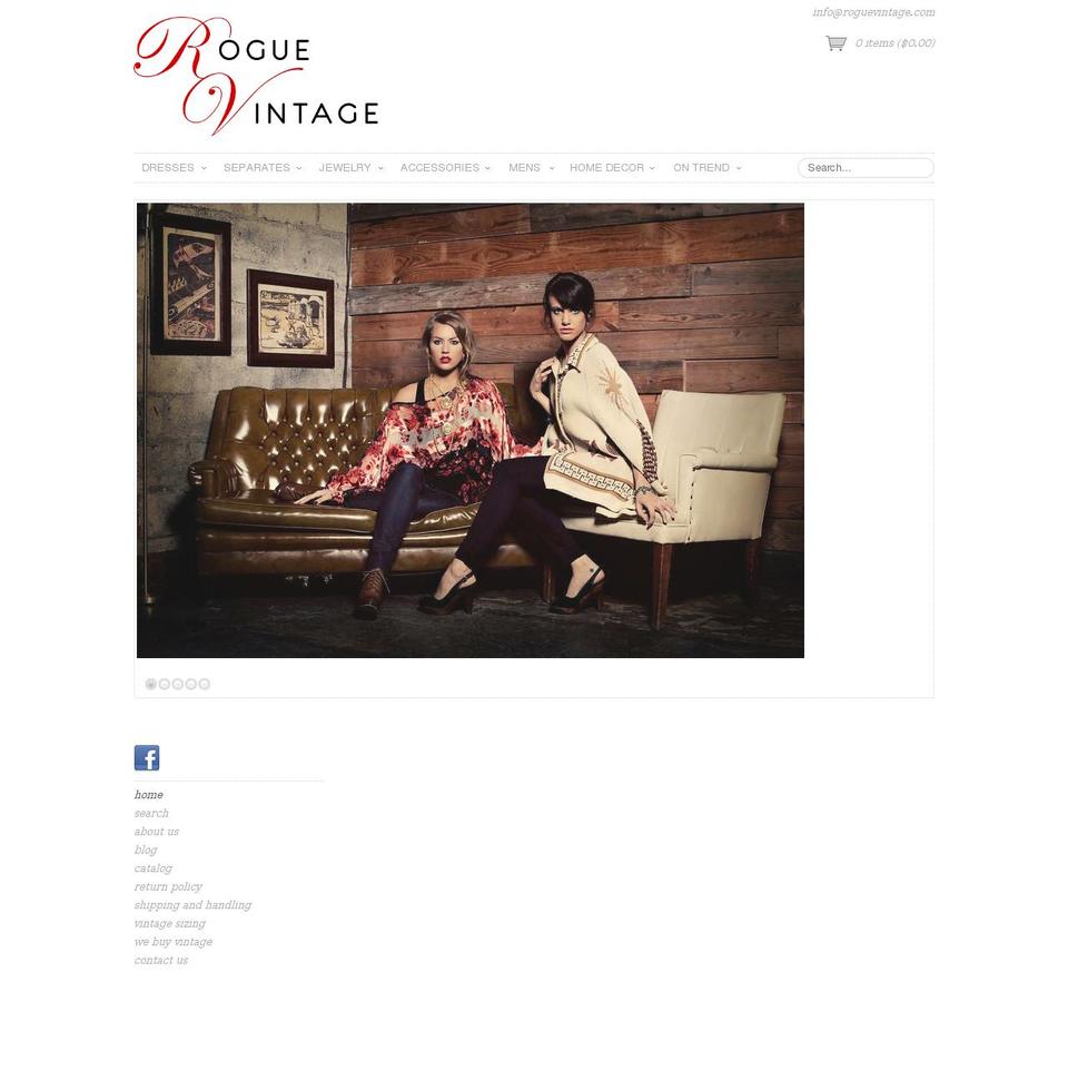 arioso Shopify theme site example roguevintage.com