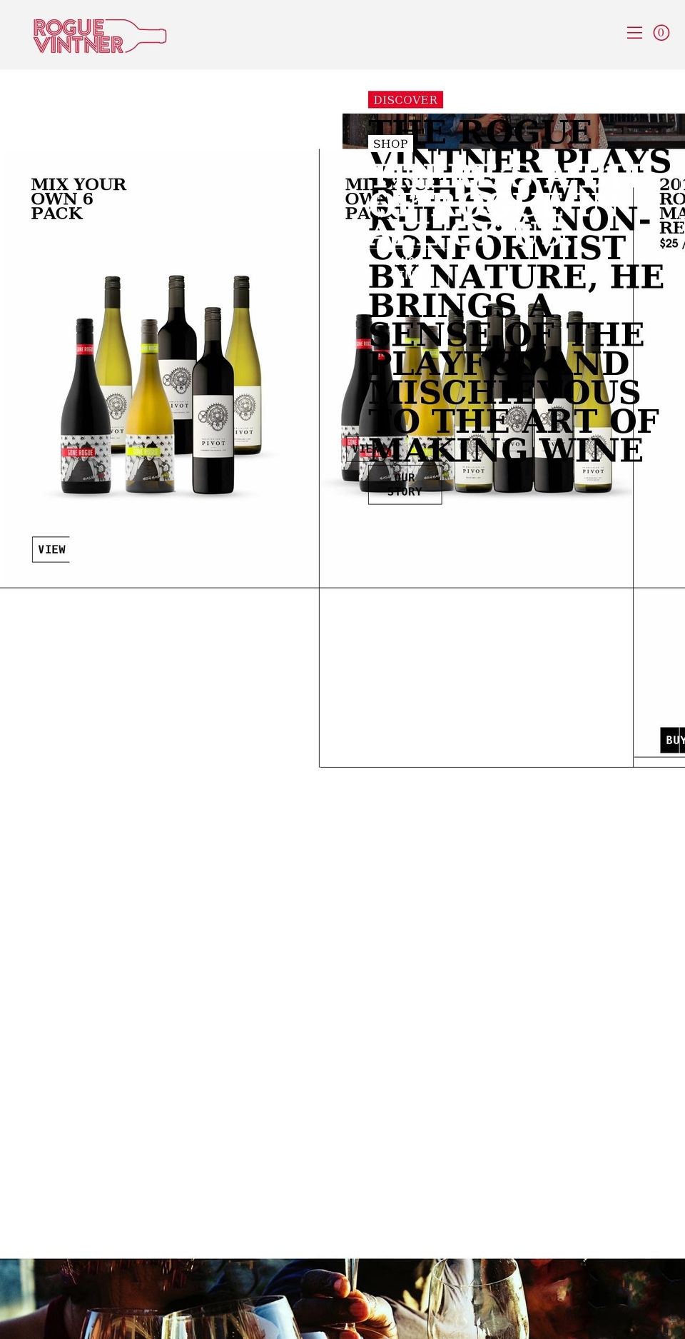 roguevintner.com shopify website screenshot