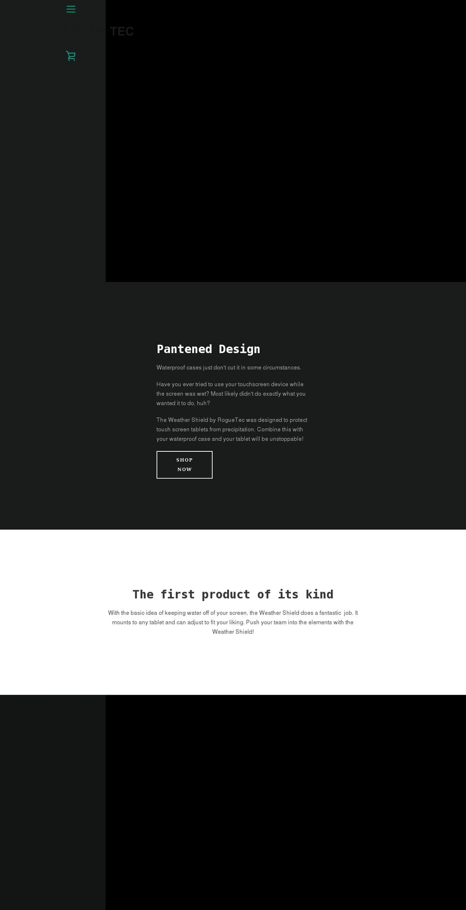 rogueweathershield.com shopify website screenshot