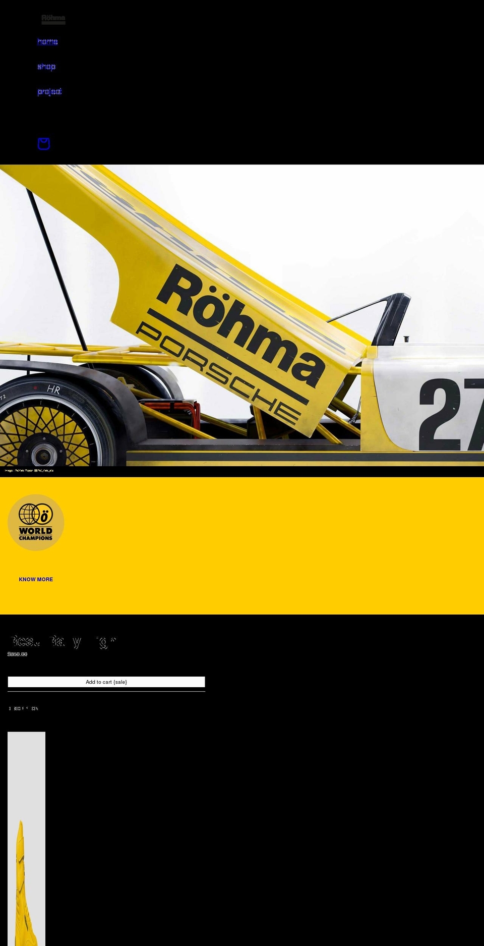 rohmamotorsport.com shopify website screenshot