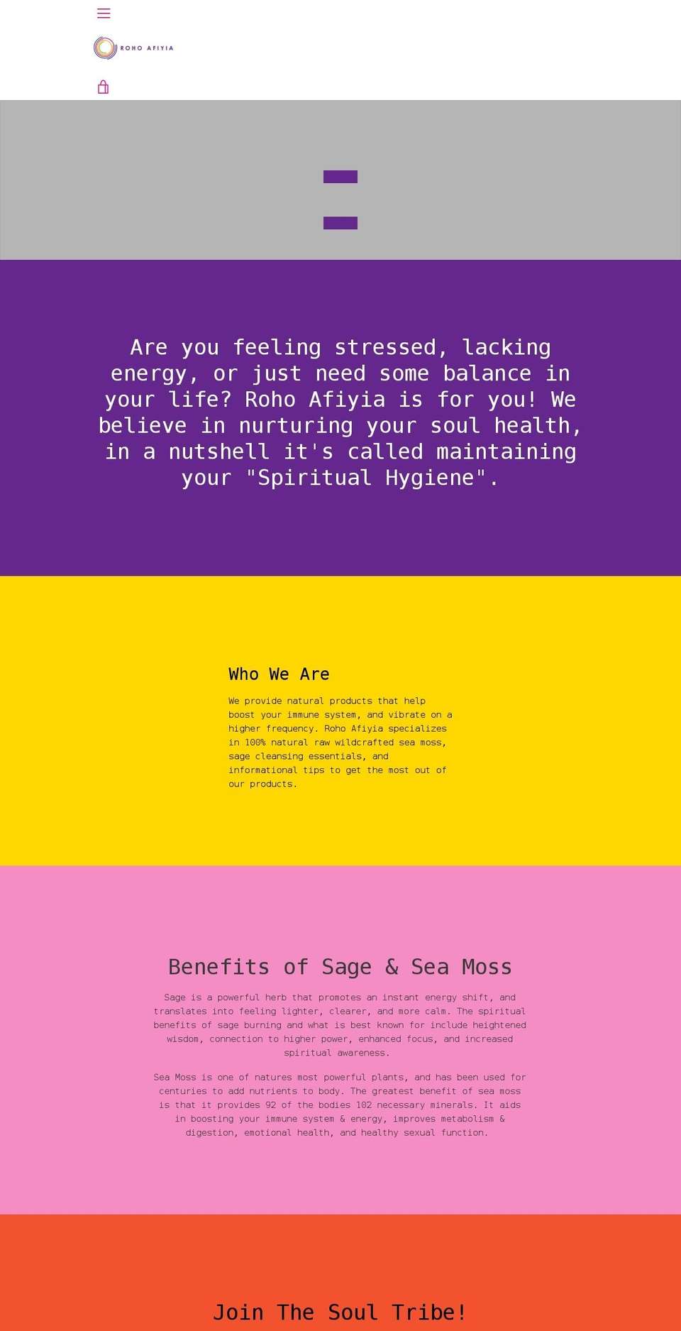 rohoafiyia.com shopify website screenshot