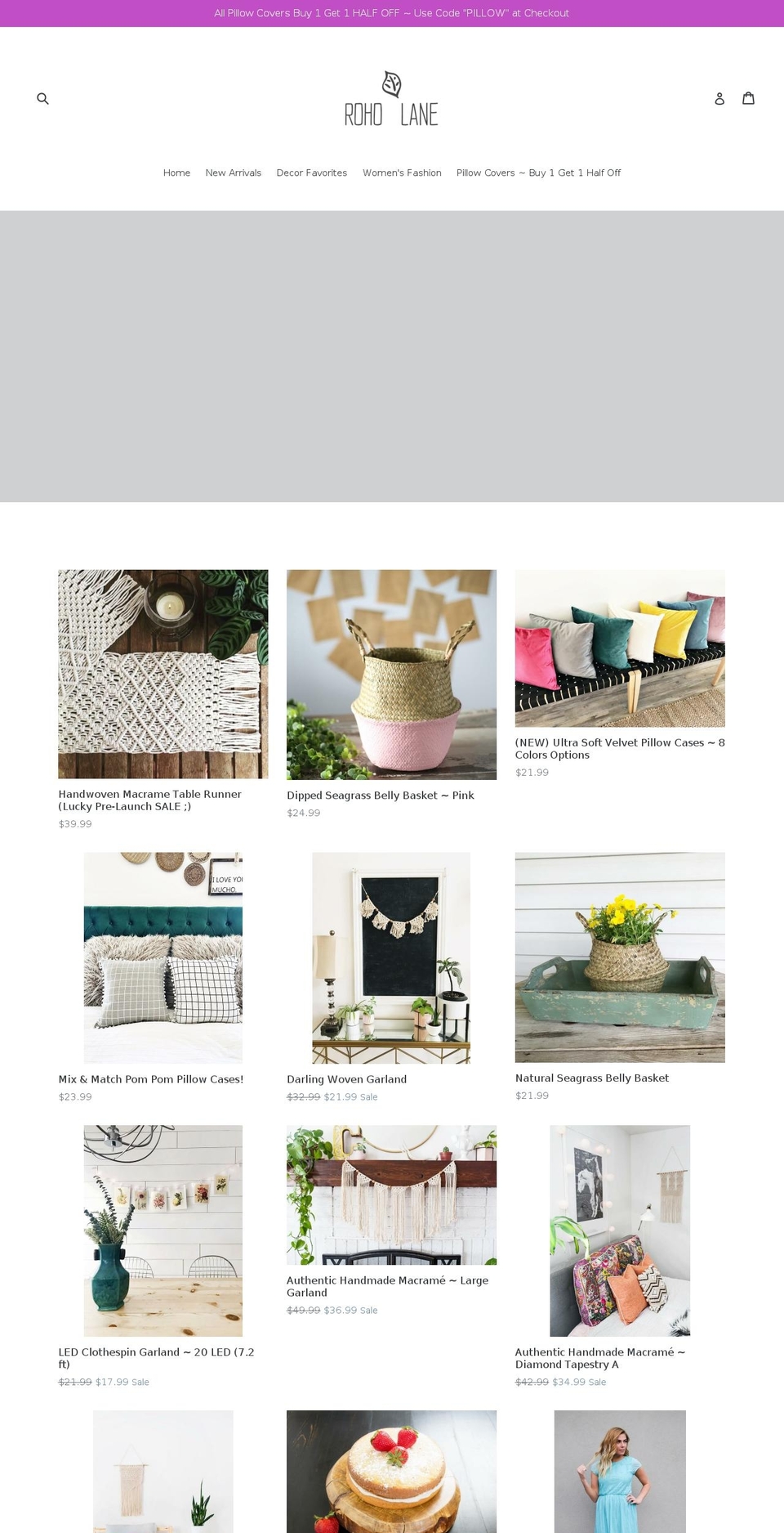 roholane.com shopify website screenshot