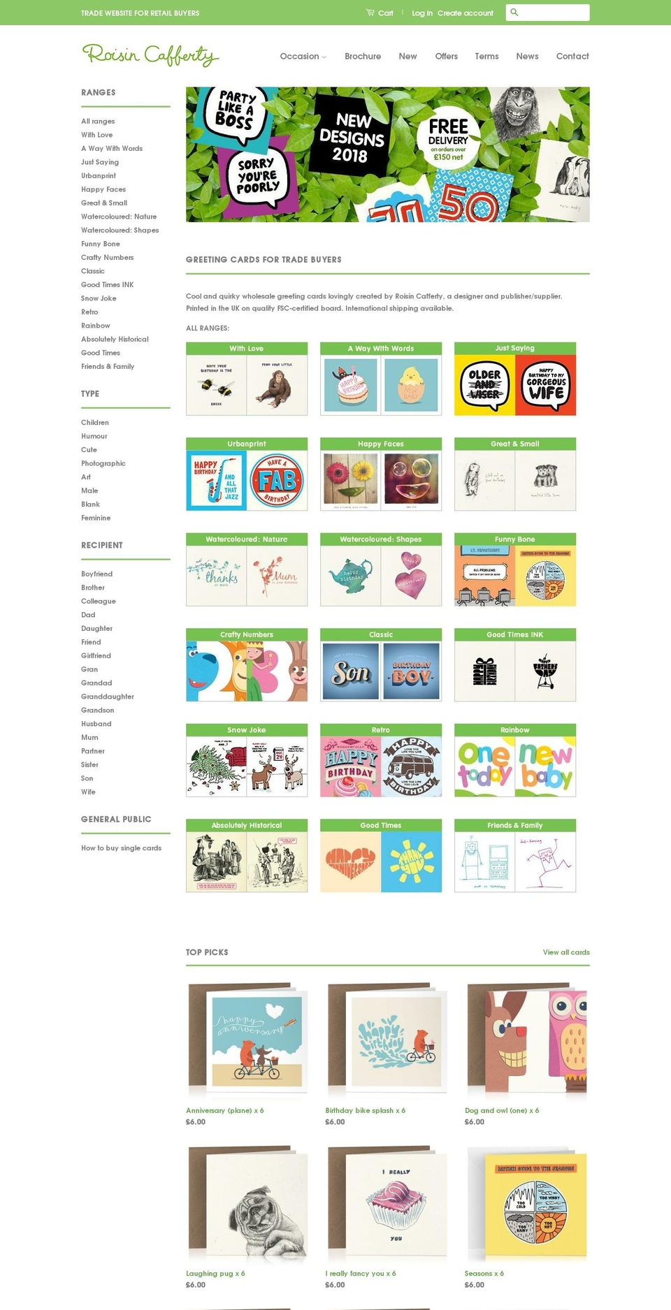 roisincafferty.com — Shopify storefront screenshot