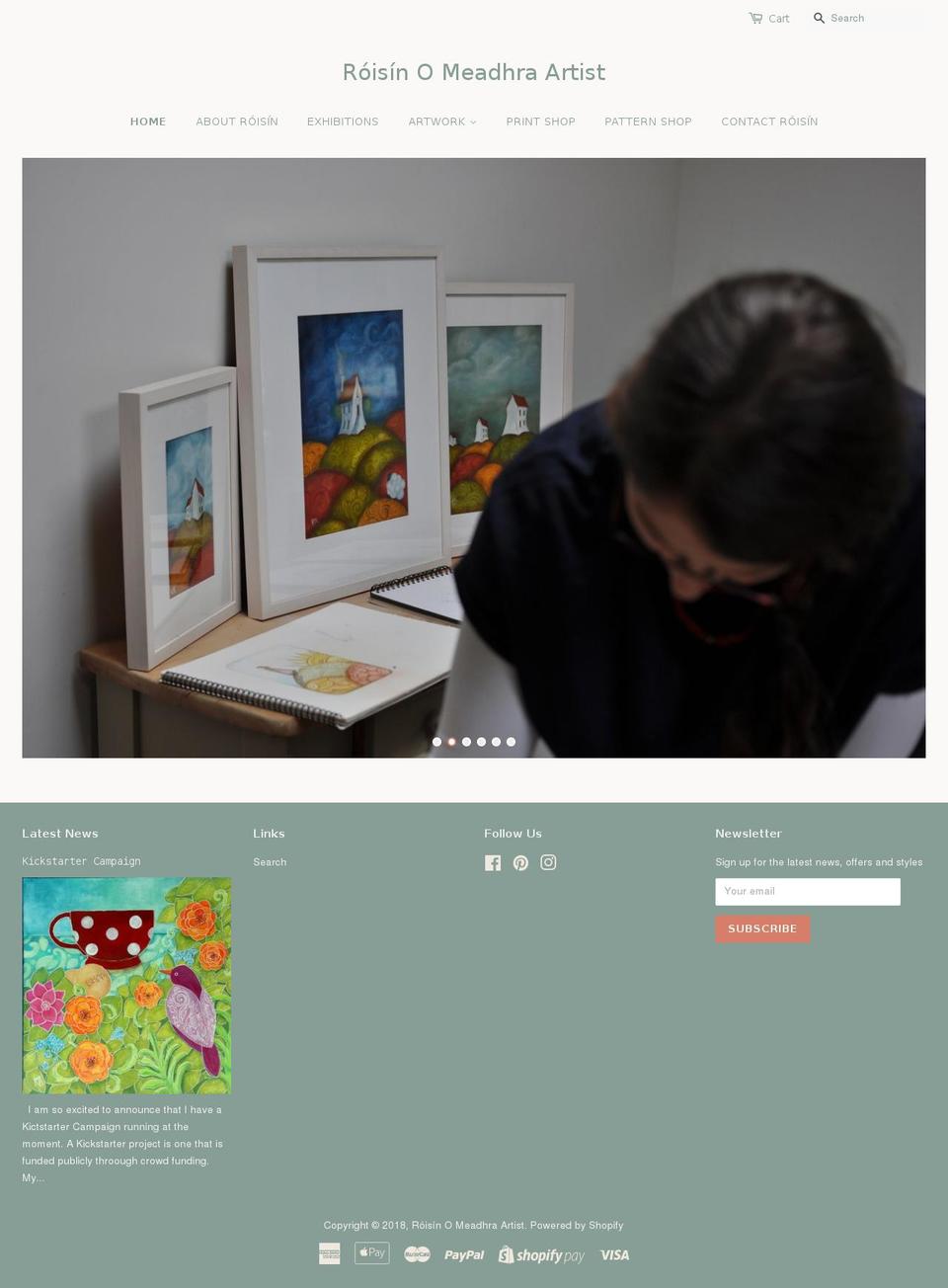 roisinomeadhra.com — Shopify storefront screenshot