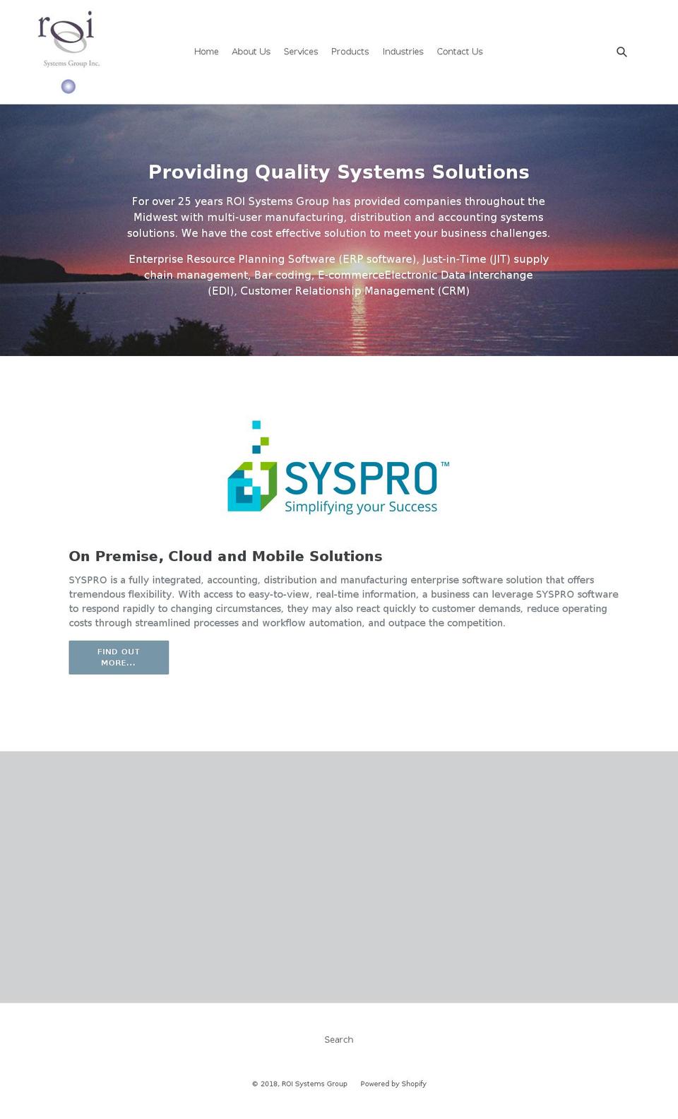 roisys.net shopify website screenshot